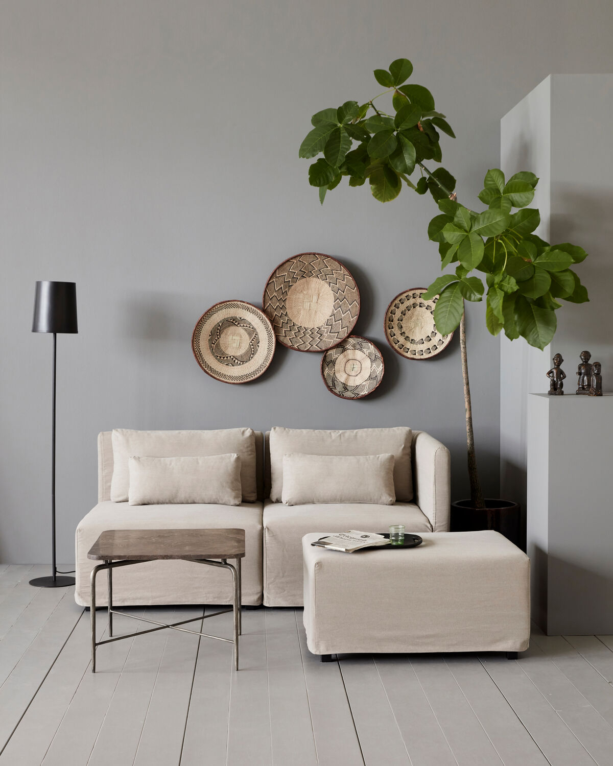 Körbe, Tonga in Natur präsentiert im Onlineshop von KAQTU Design AG. Aufbewahrungskorb ist von House Doctor