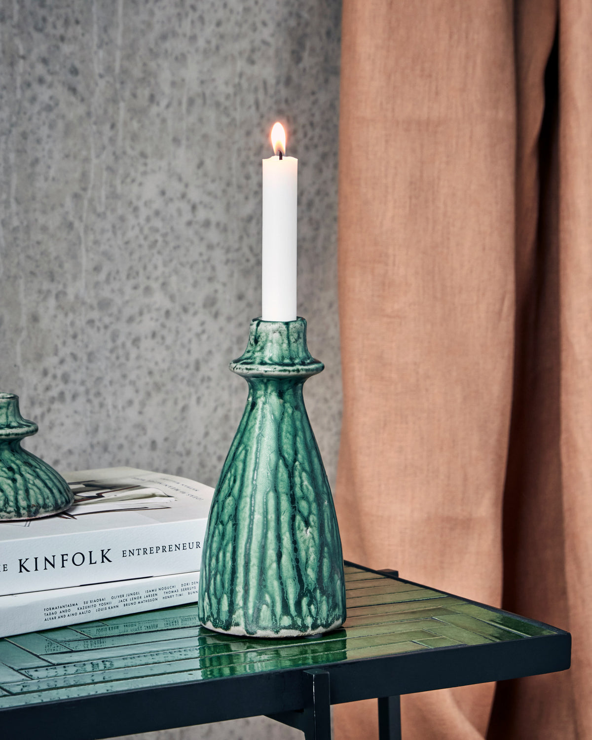 Kerzenständer, HDKulu, Grün in Grün präsentiert im Onlineshop von KAQTU Design AG. Kerzenständer ist von House Doctor