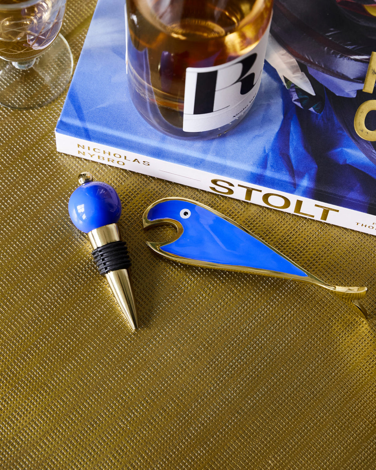 Bar-Zubehör, HDOpen, Gold;Blau in Gold, Blau präsentiert im Onlineshop von KAQTU Design AG. Barzubehör ist von House Doctor