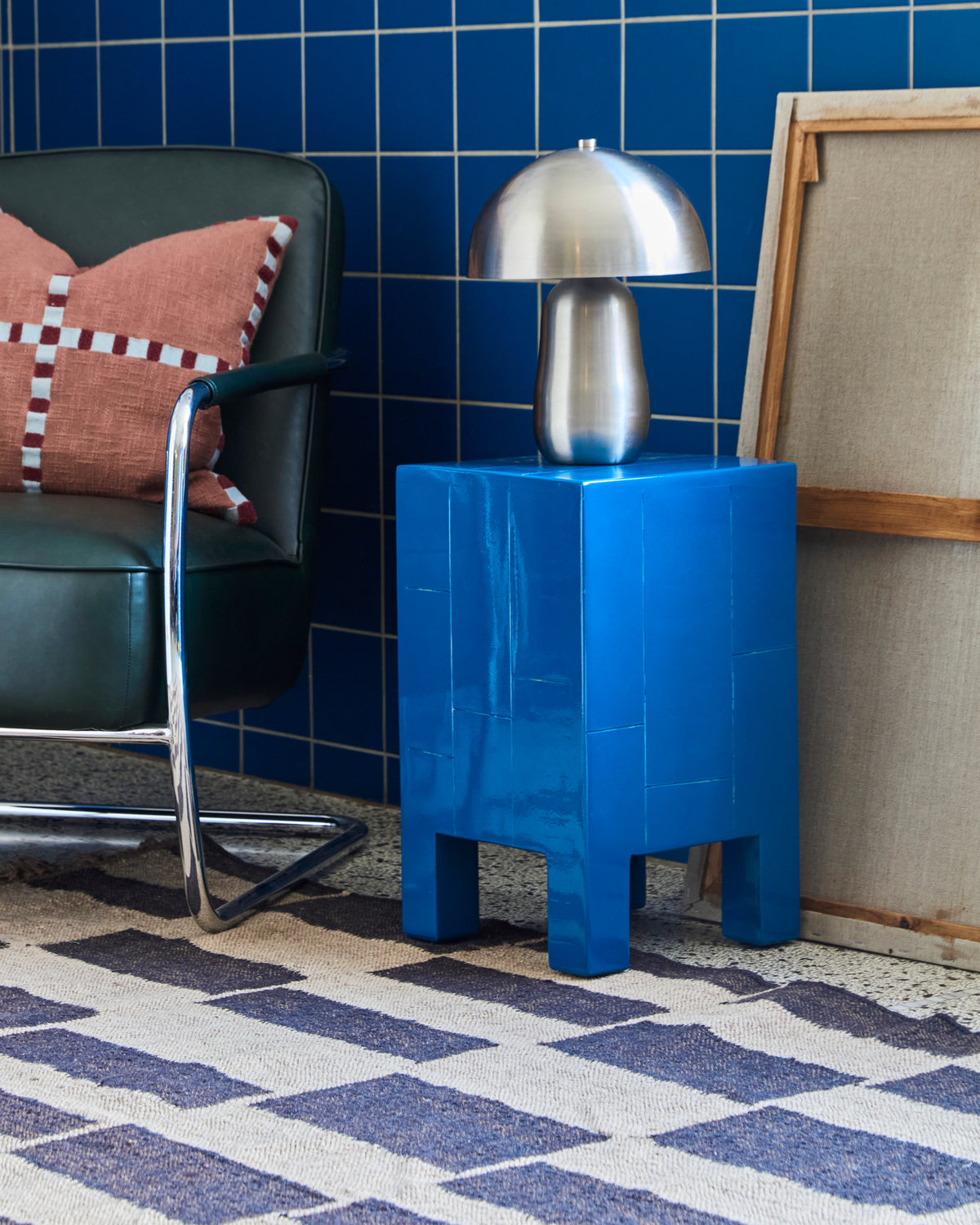 Beistelltisch, HDBrick, Blau in Blau präsentiert im Onlineshop von KAQTU Design AG. Beistelltisch ist von House Doctor