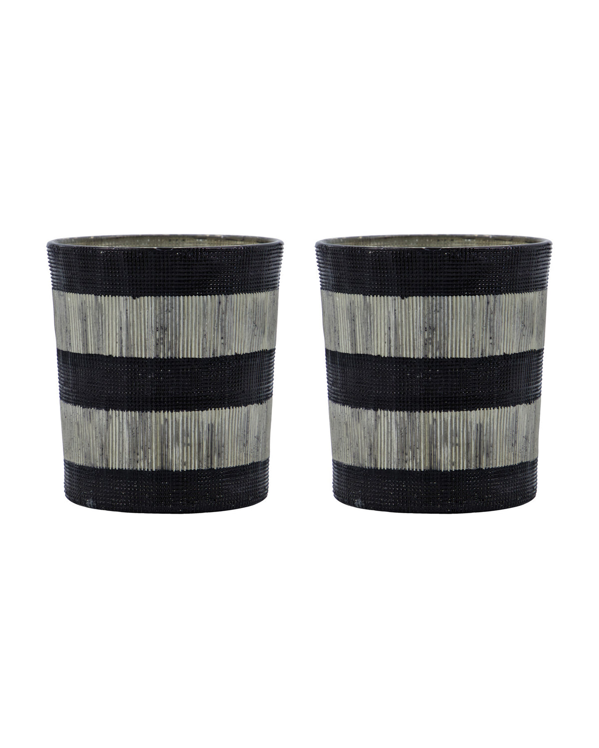 Teelichthalter, HDStripe, Schwarz;Off-White in Schwarz, Off-White präsentiert im Onlineshop von KAQTU Design AG. Kerzenständer ist von House Doctor