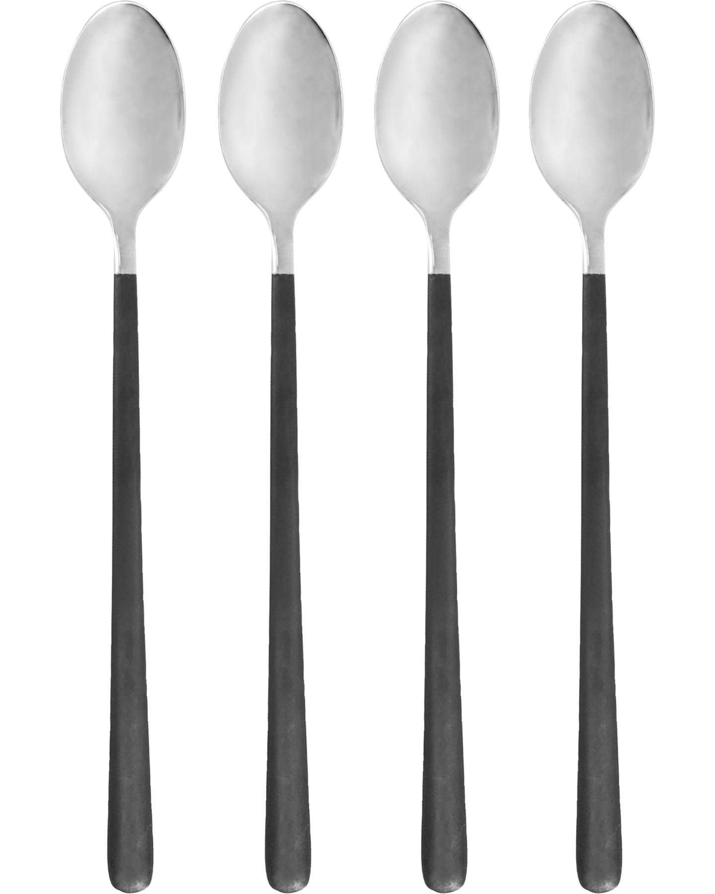 Langer Löffel, HDOx, Schwarz;Silber in Schwarz, Silber präsentiert im Onlineshop von KAQTU Design AG. Geschirr ist von House Doctor