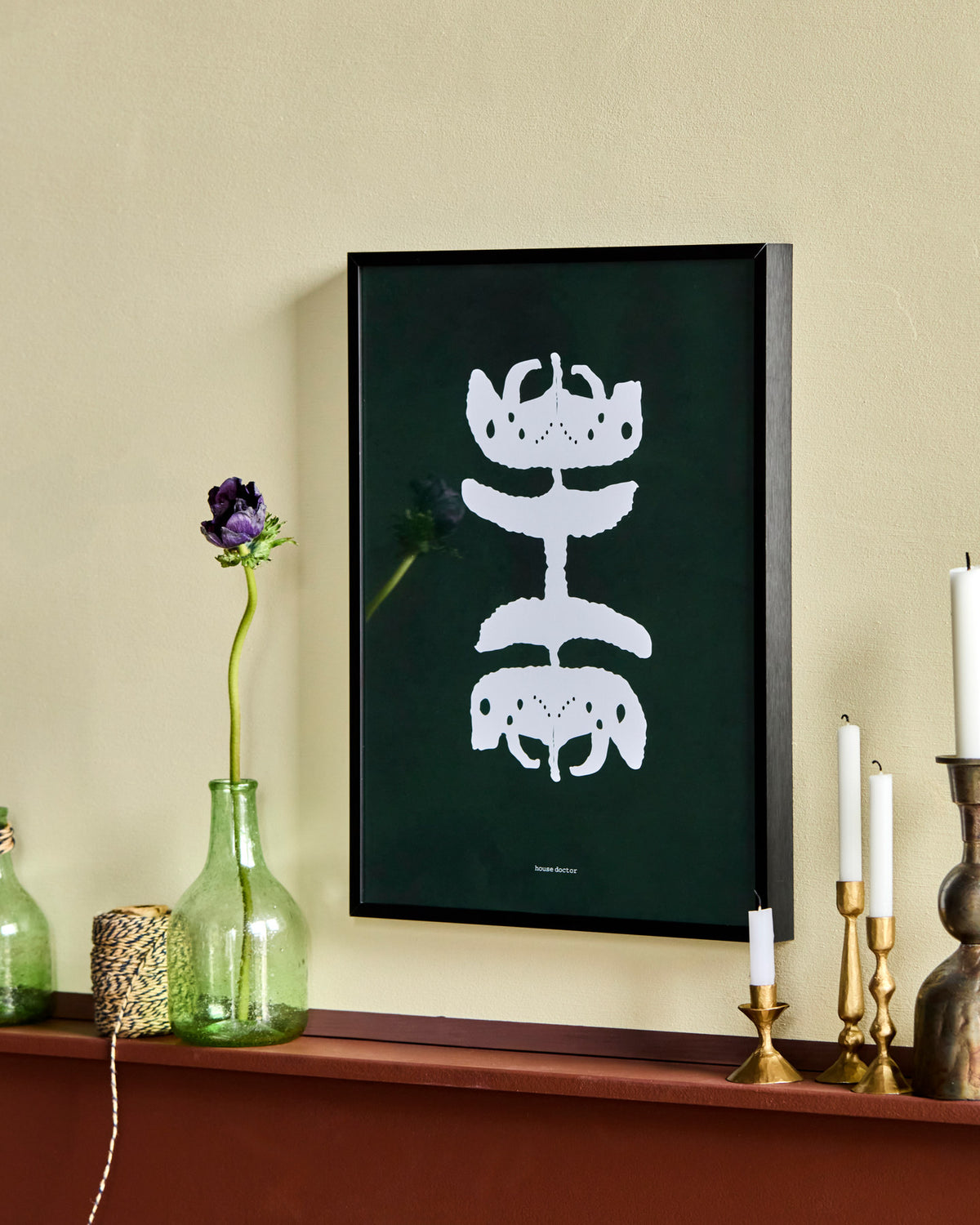 Wandobjekt, HDFairy, Dunkelgrün,Weiss in Dunkelgrün, Weiß präsentiert im Onlineshop von KAQTU Design AG. Wanddeko ist von House Doctor