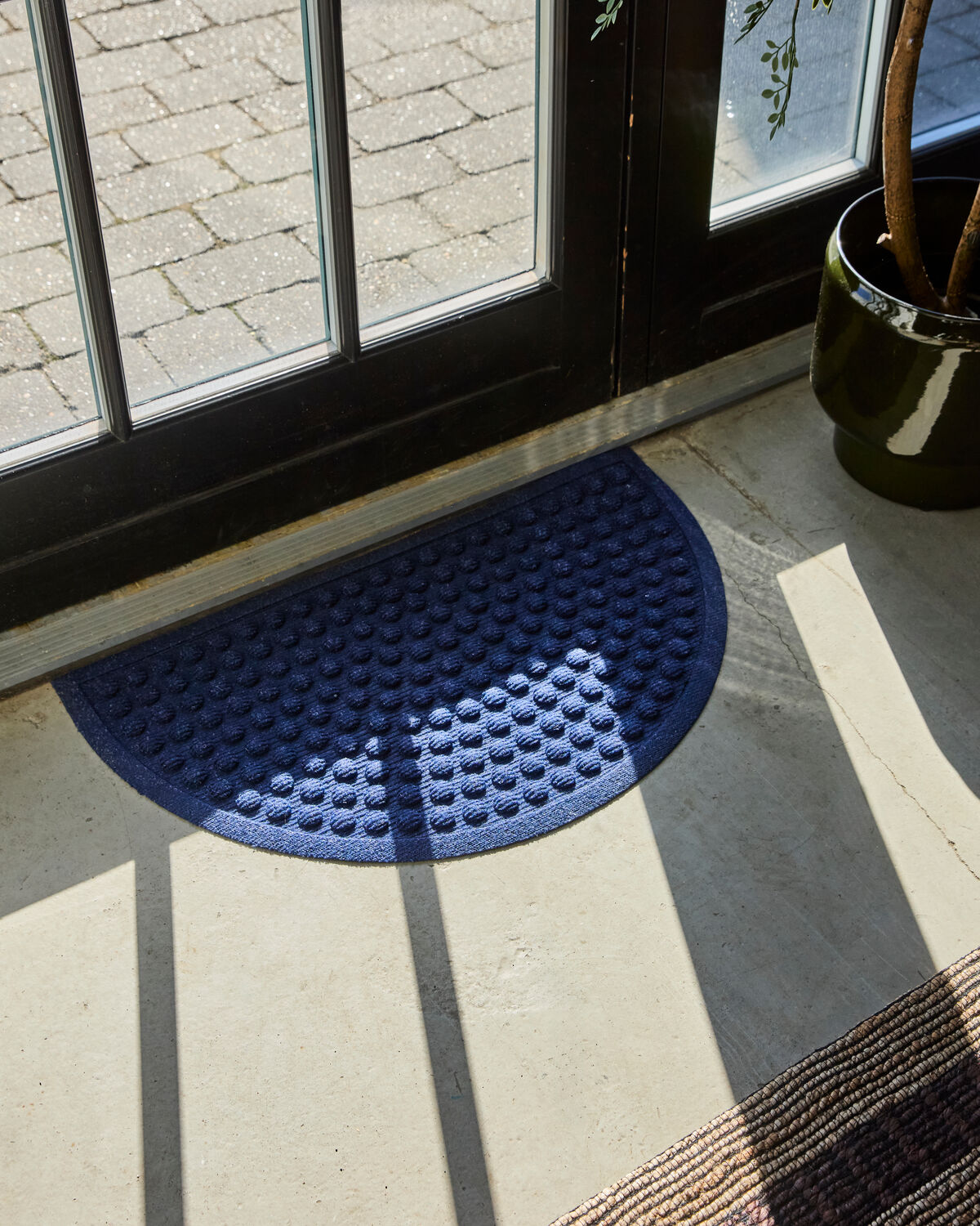 Fußmatte, HDEntry, Half Round, Blau in Blue präsentiert im Onlineshop von KAQTU Design AG. Fussmatte ist von House Doctor