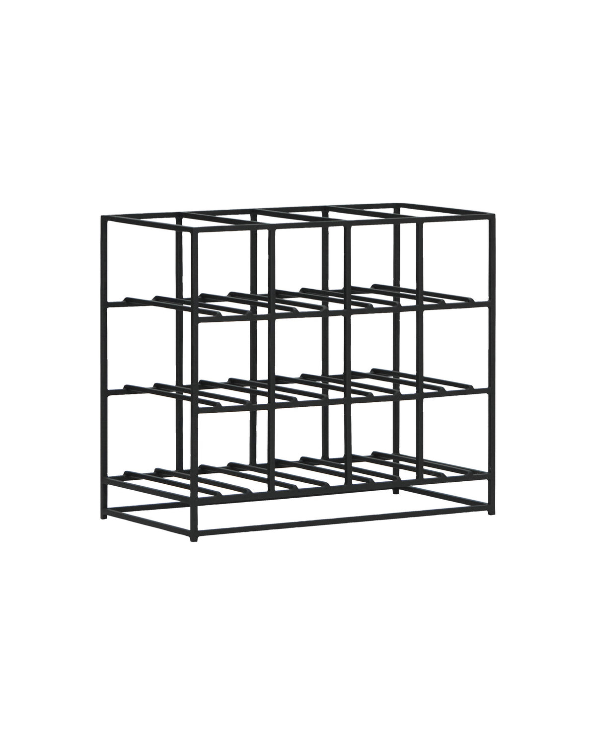 Schwarzes Weinregal HD12 von House Doctor aus Eisen mit geometrischem Gestell