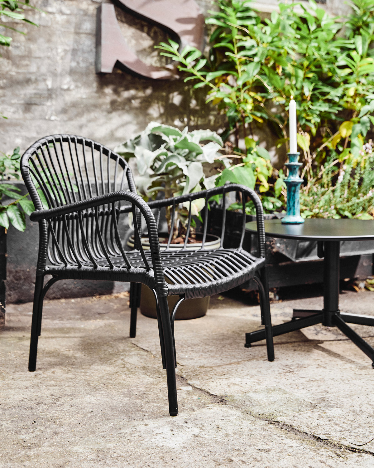 Loungesessel, HDBrea, Schwarz in Black präsentiert im Onlineshop von KAQTU Design AG. Outdoor-Sessel ist von House Doctor