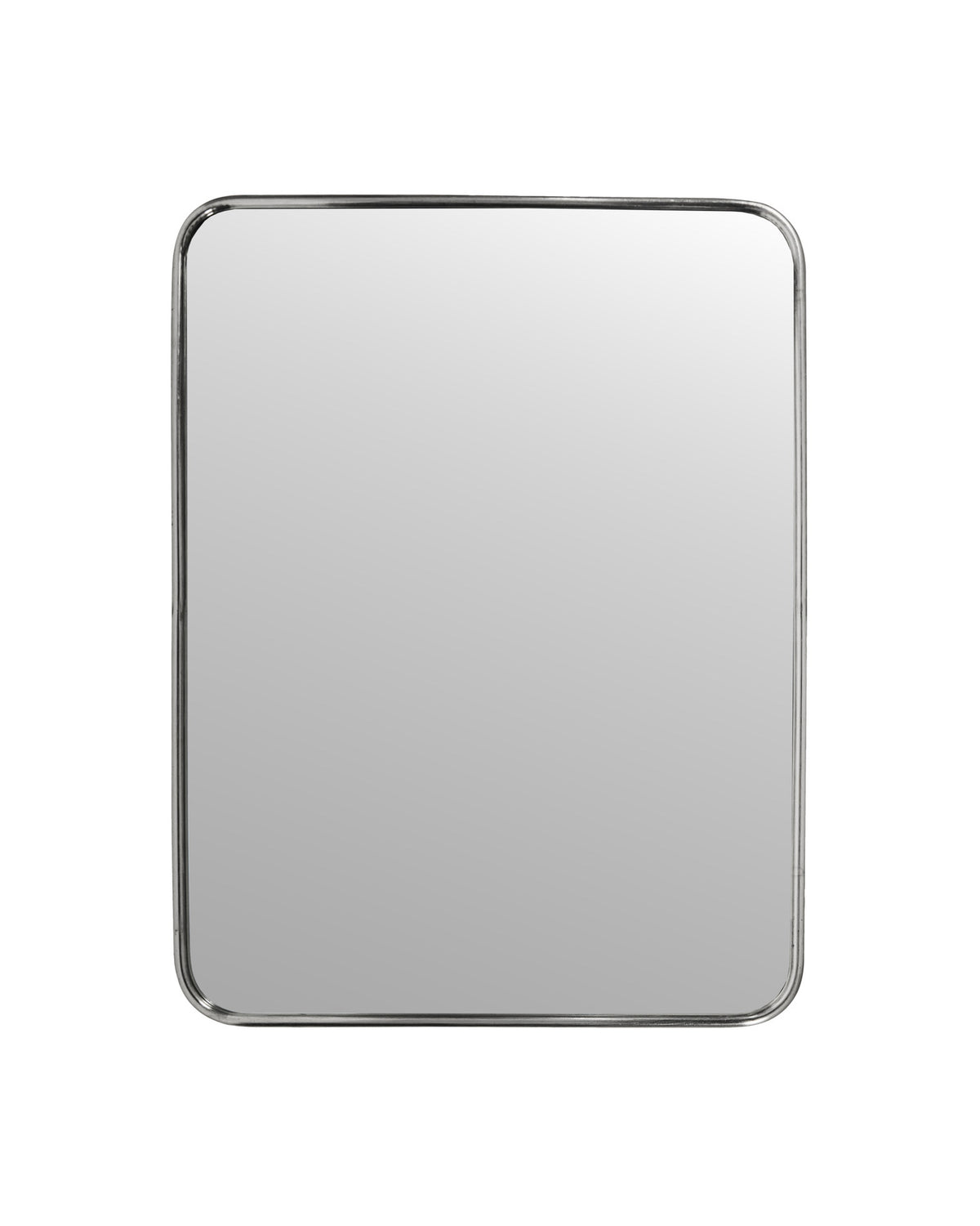 Rechteckiger Wandspiegel HDMirror mit schmalem Stahlrahmen in gebürstetem Silber