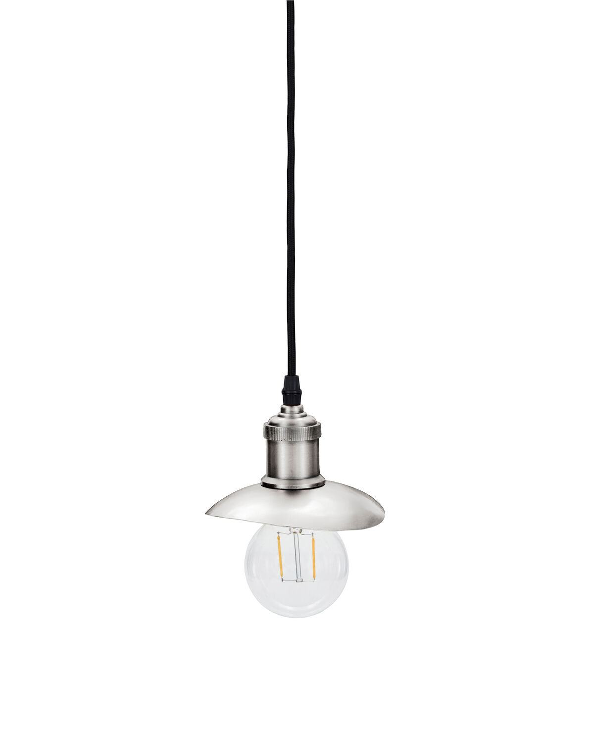 Eleganter Lampenschirm in gebürstetem Silber von House Doctor, ideal für stilvolle Wohnräume und harmonische Beleuchtung.