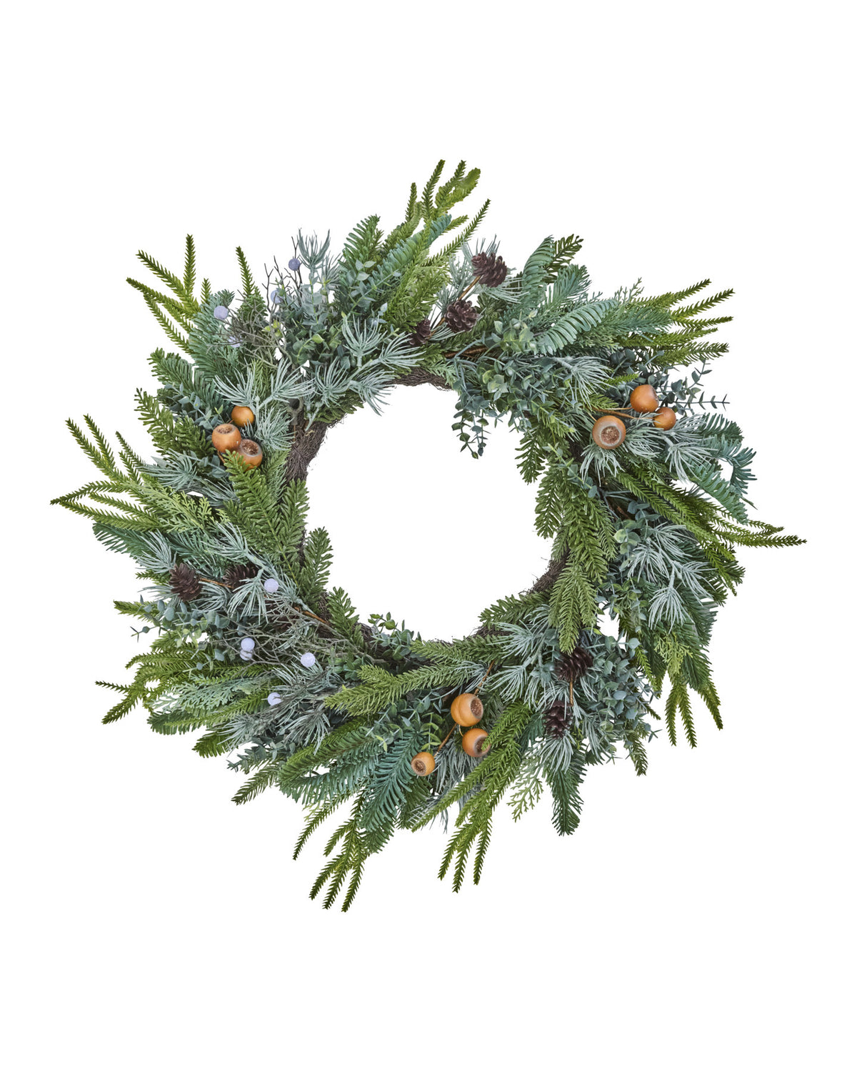 Grüner runder Weihnachtskranz Kranz HDDeco von House Doctor mit Fichtenzapfen