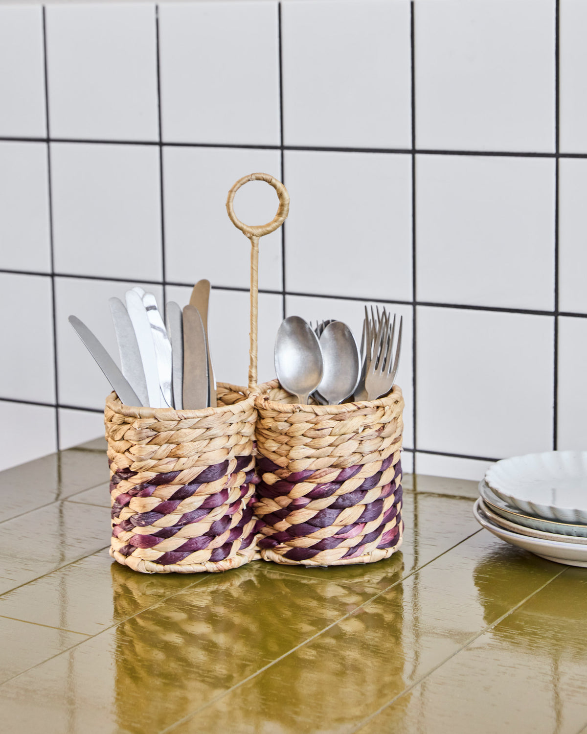 Aufbewahrung, HDOrgi, Braun, Natur in Brown präsentiert im Onlineshop von KAQTU Design AG. Besteckboxen ist von House Doctor