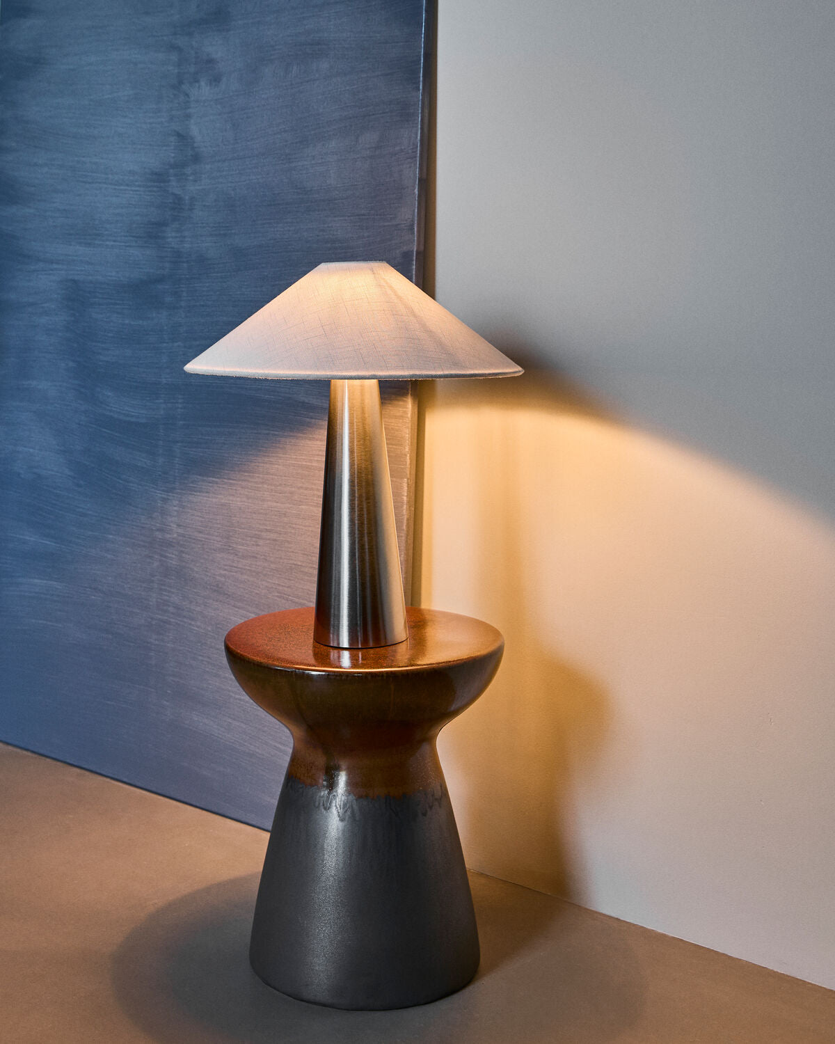 Tischleuchte, HDSoffi, Gebürstetes Silber, Off-White in Brushed silver präsentiert im Onlineshop von KAQTU Design AG. Tischleuchte ist von House Doctor