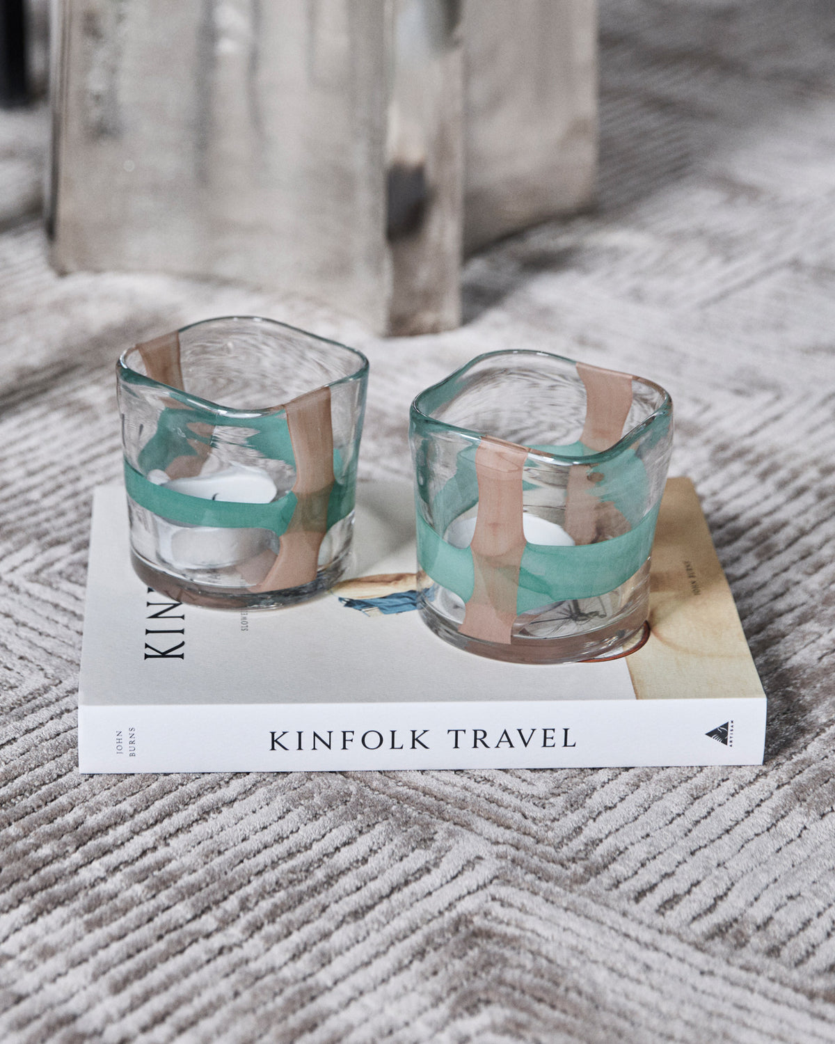 Teelichthalter, HDHollis, Klar, Beryllgrün, Dunkles Pulver in Clear präsentiert im Onlineshop von KAQTU Design AG. Teelichthalter ist von House Doctor