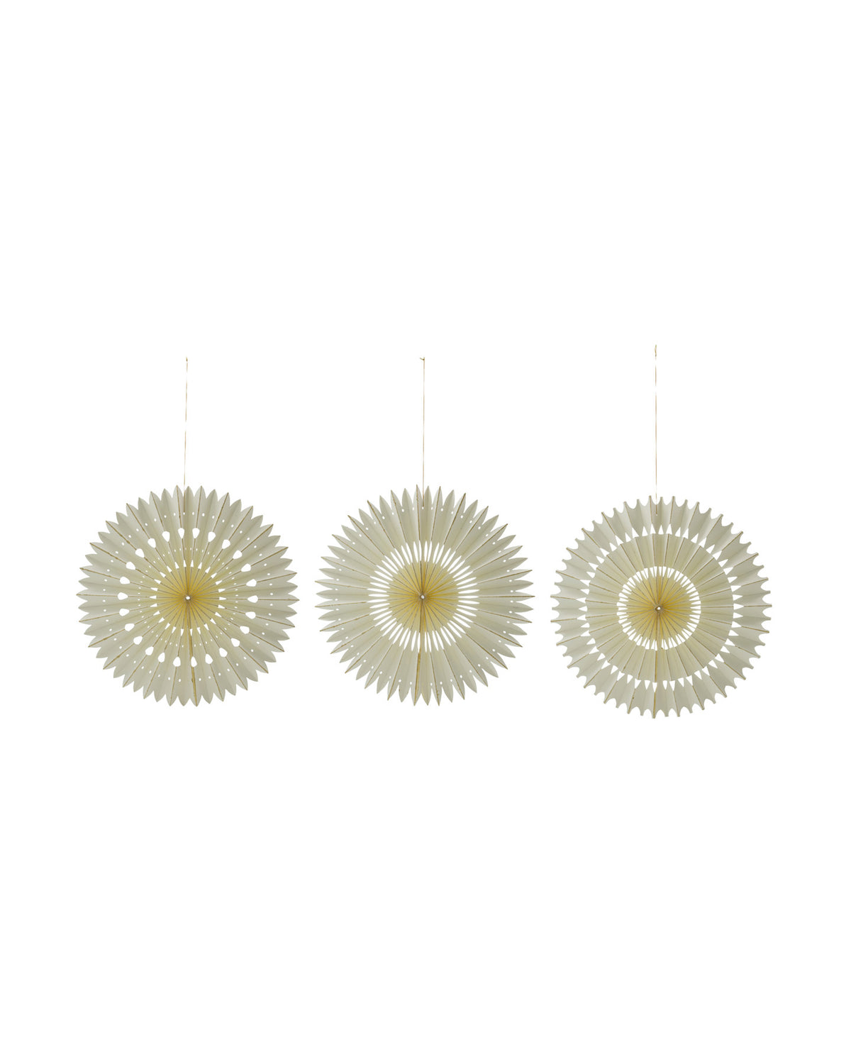 Weihnachtsschmuck HDStelle: gefaltete Papiersterne in Off-White mit Goldglitzer
