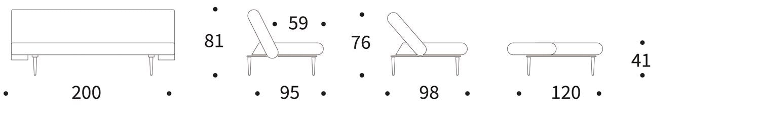 Das Unfurl Sofabett 120 von Innovation Living vereint elegantes Design mit praktischer Funktionalität, perfekt für moderne Wohnräume und spontane Übernachtungen.