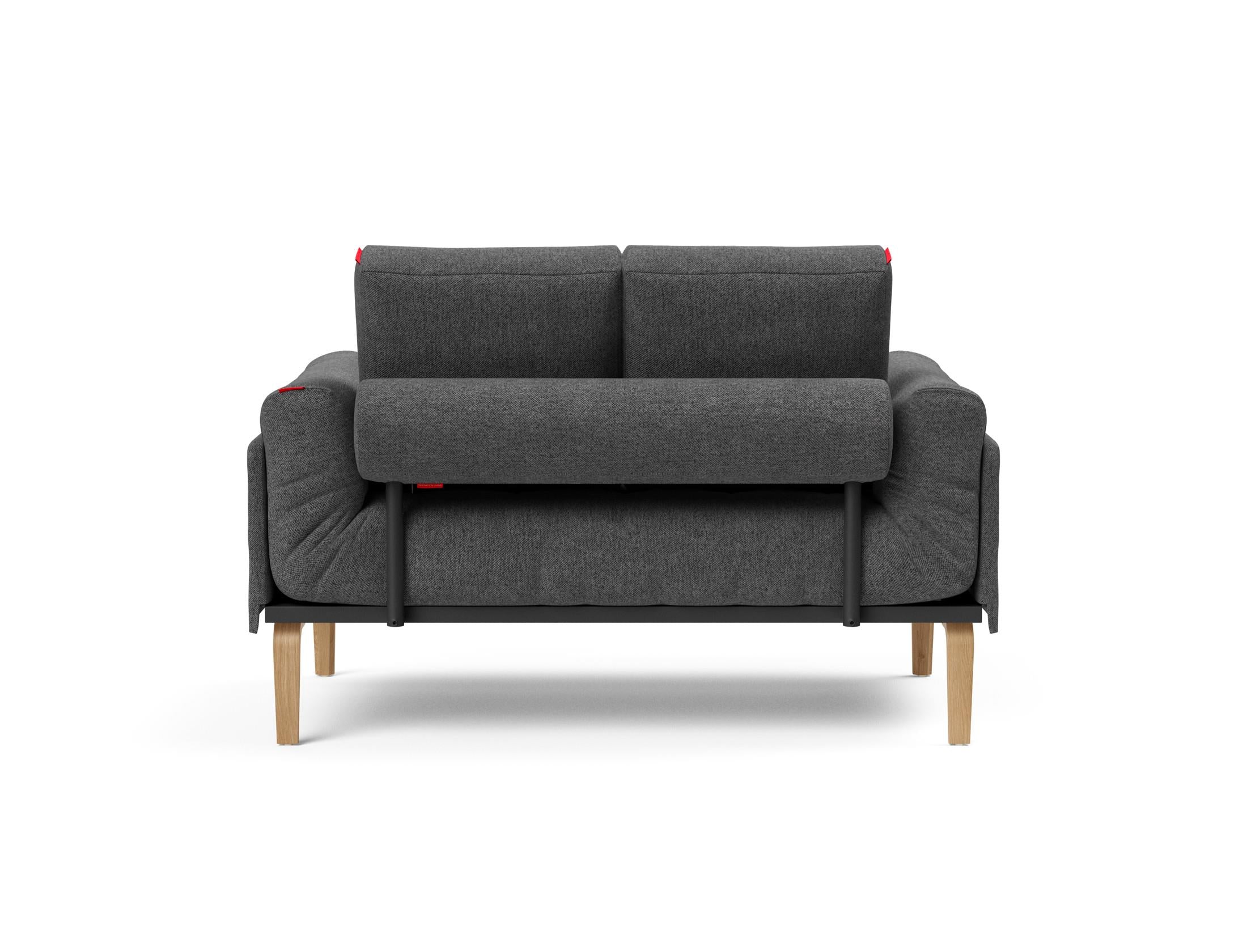 Erleben Sie das Rollo Bow Klappsofa 80 von Innovation Living – ein stilvolles, anpassbares Tagesbett, ideal für kompakte Wohnräume und Gäste.