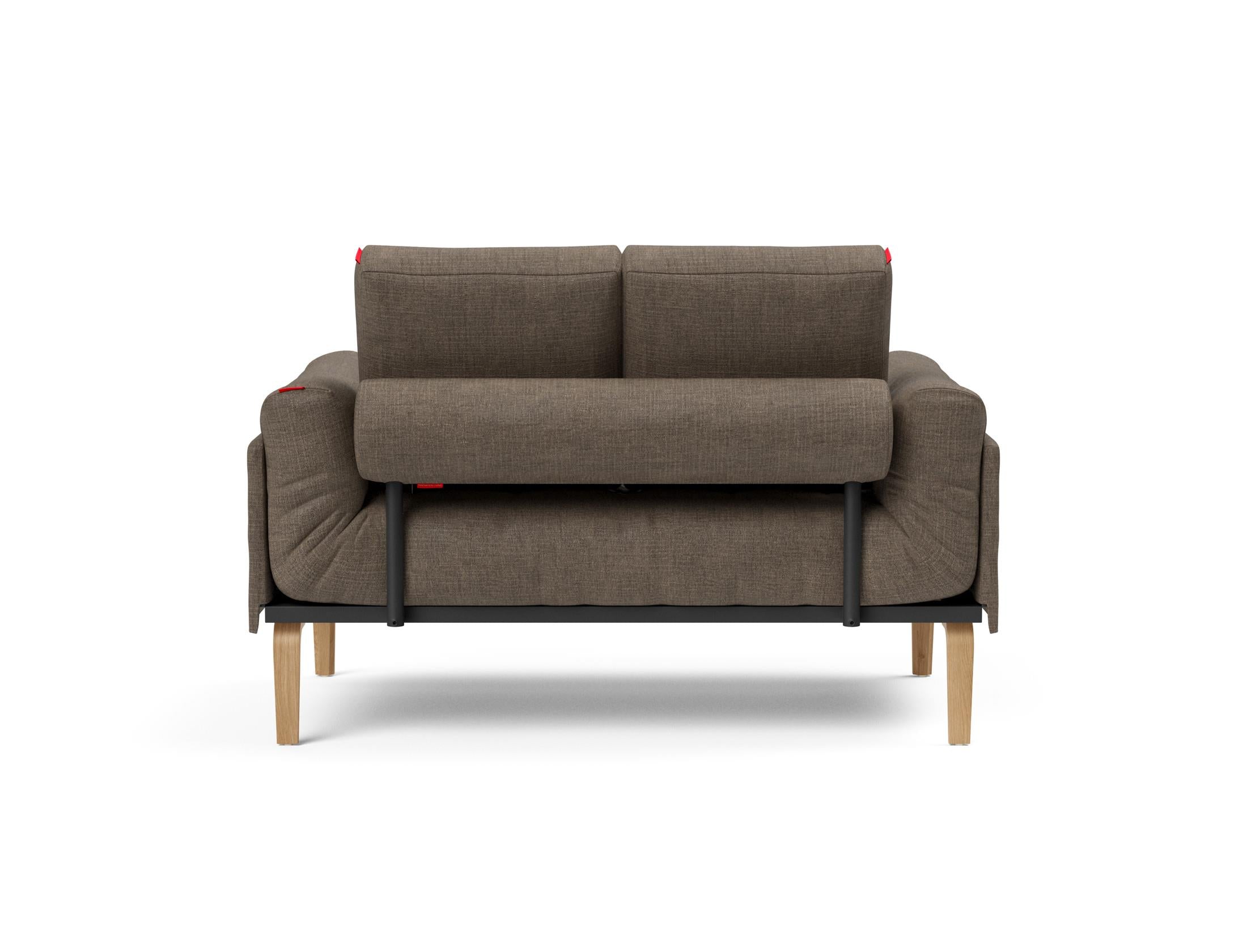 Erleben Sie das Rollo Bow Klappsofa 80 von Innovation Living – ein stilvolles, anpassbares Tagesbett, ideal für kompakte Wohnräume und Gäste.