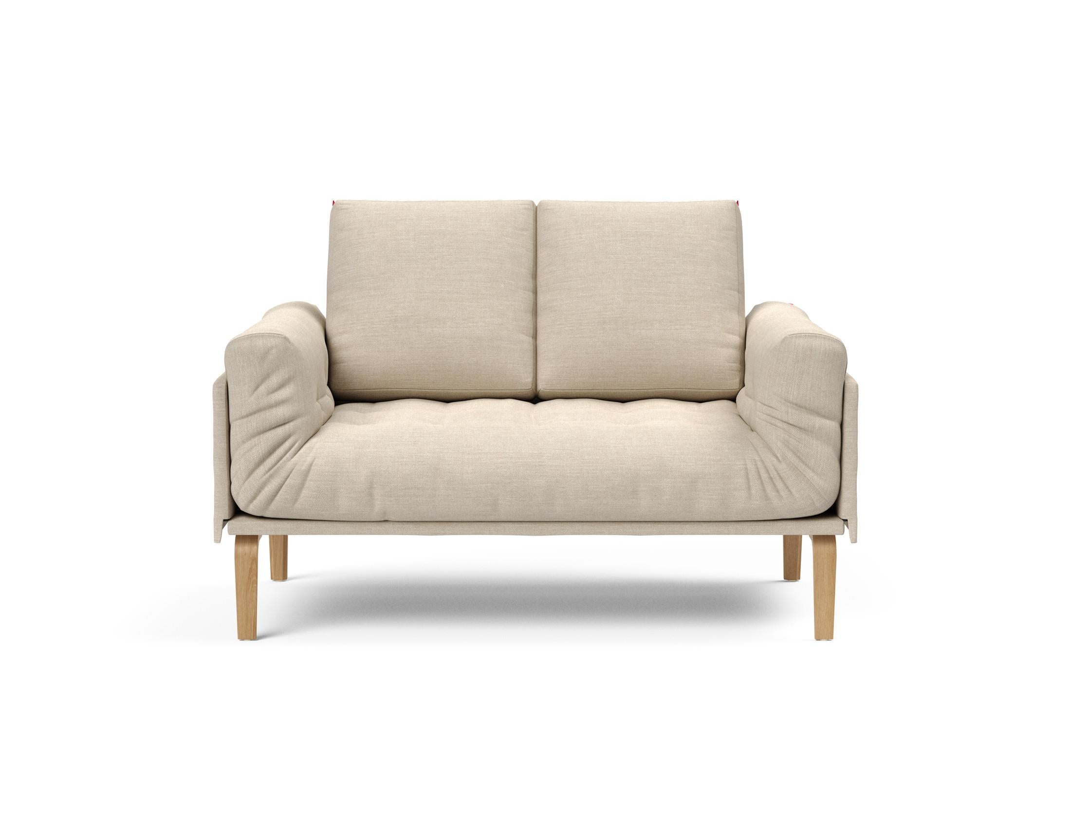 Erleben Sie das Rollo Bow Klappsofa 80 von Innovation Living – ein stilvolles, anpassbares Möbelstück, ideal für kompakte Wohnräume und optimalen Komfort.