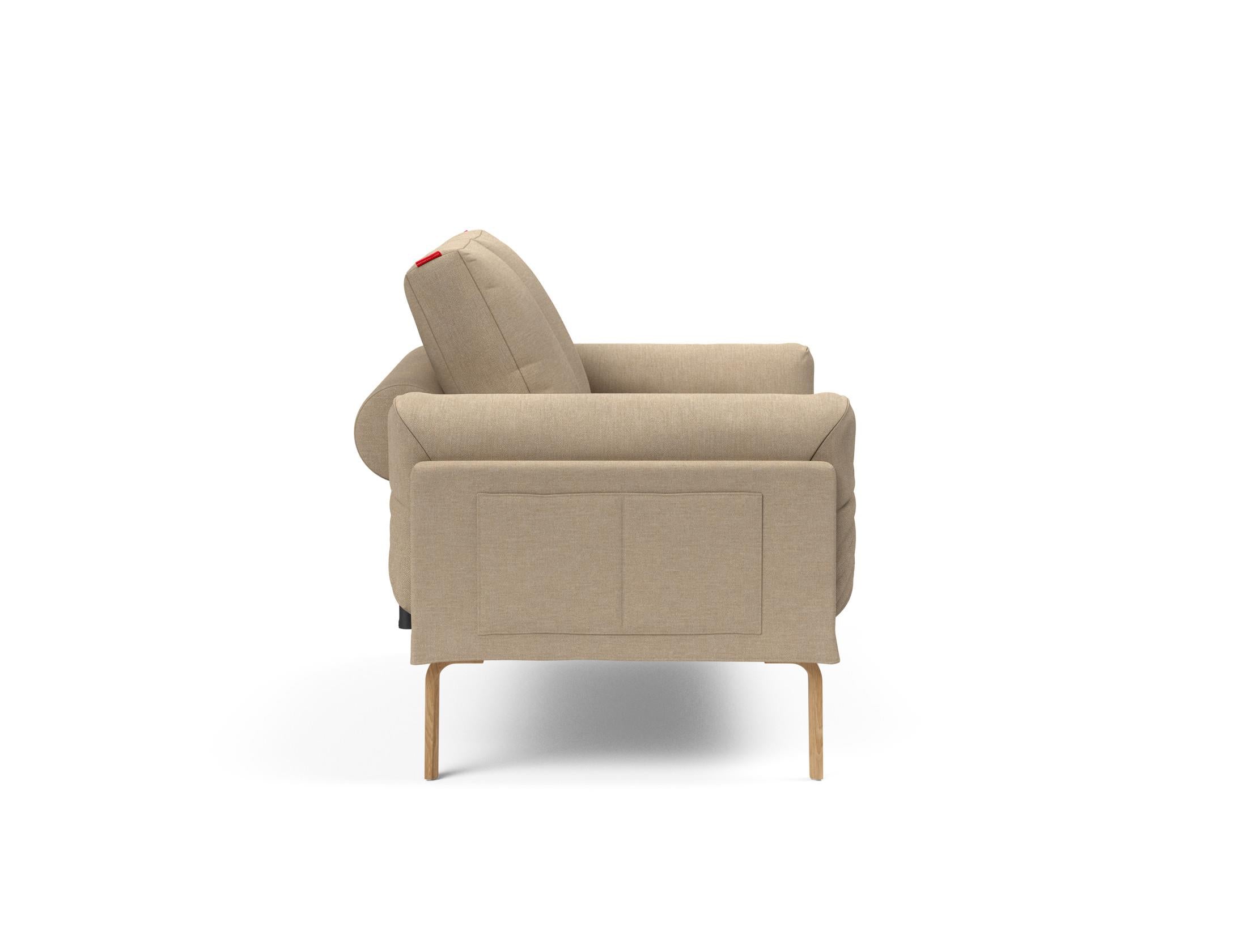 Erleben Sie das Rollo Bow Klappsofa 80 von Innovation Living – ein stilvolles, anpassbares Möbelstück, ideal für kompakte Wohnräume und optimalen Komfort.