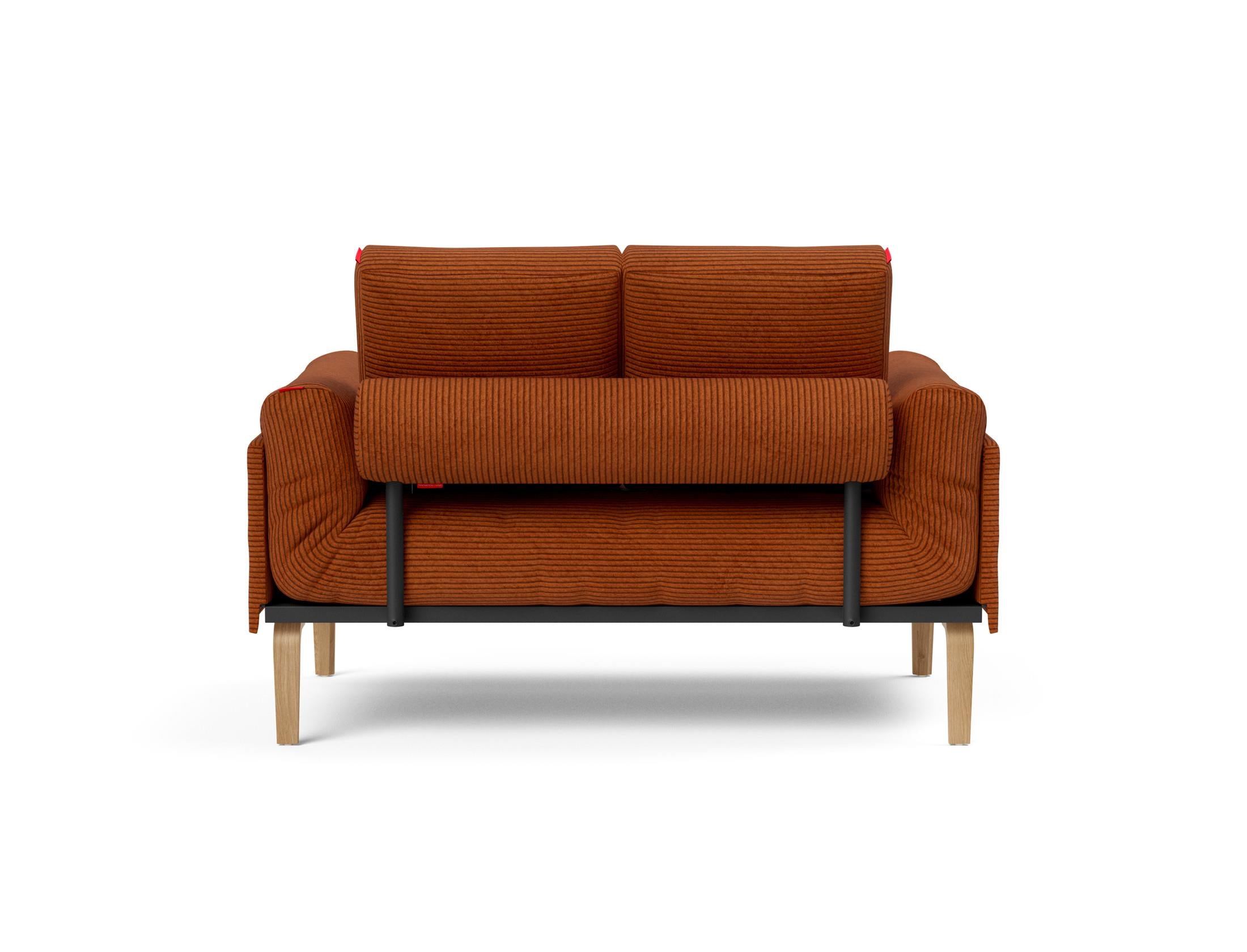 Erleben Sie das Rollo Bow Klappsofa 80 von Innovation Living – ein stilvolles, anpassbares Möbelstück, ideal für kompakte Wohnräume und optimalen Komfort.