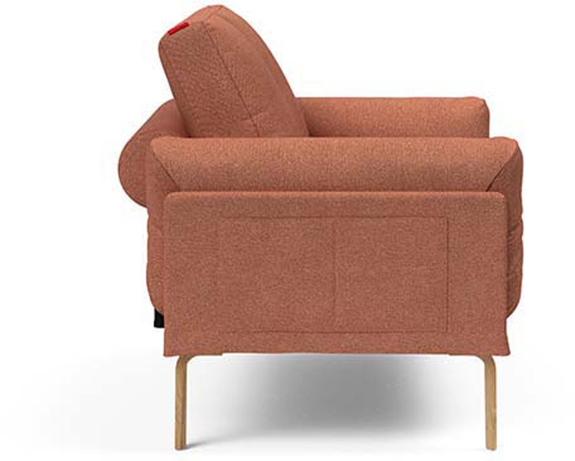 Erleben Sie das Rollo Bow Klappsofa 80 von Innovation Living – ein modernes Sofa mit anpassbarer Höhe, hochwertiger Matratze und praktischem Stauraum.