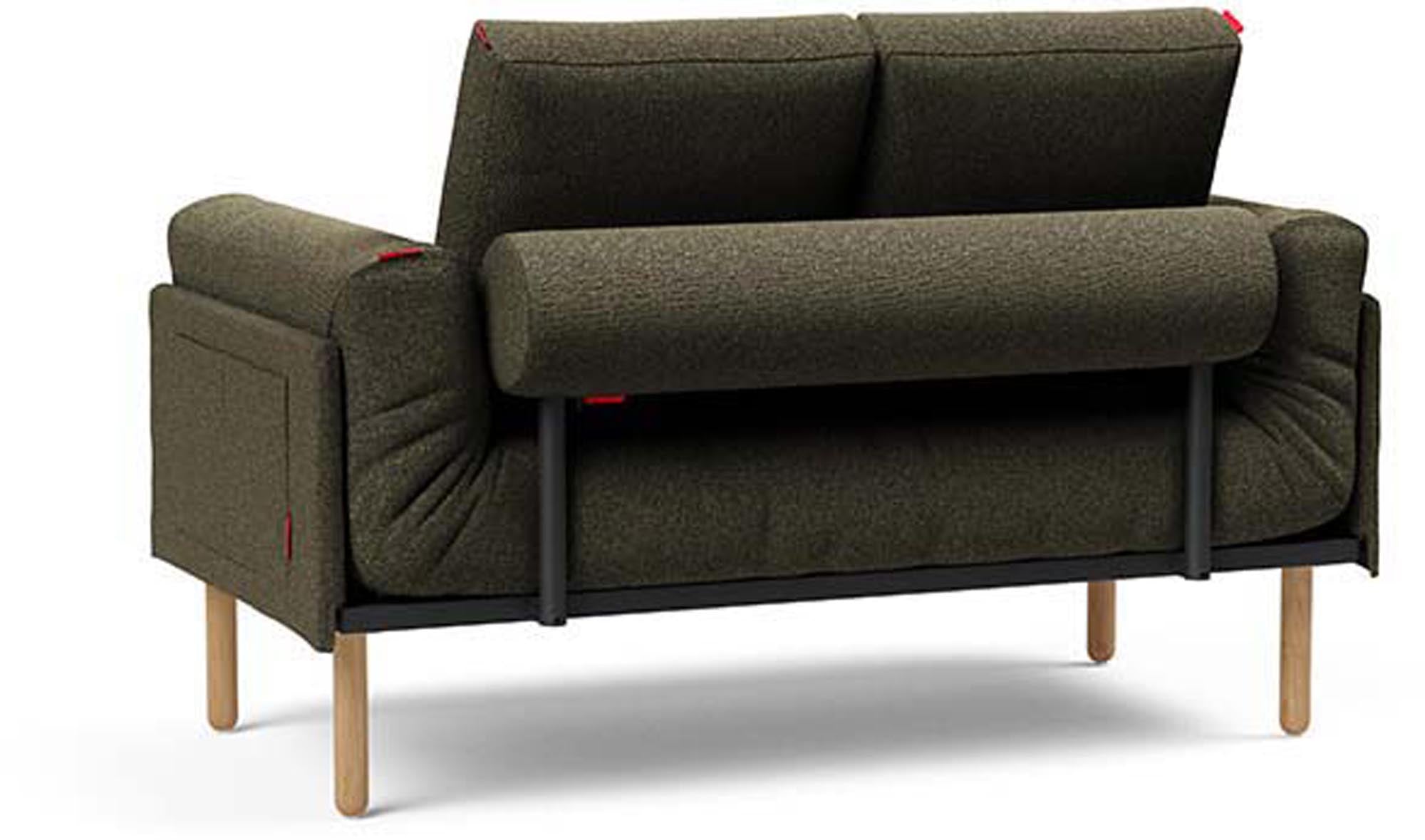 Erleben Sie das Rollo Stem Klappsofa 80 von Innovation Living – ein elegantes, multifunktionales Sofa mit anpassbarer Höhe und komfortabler Matratze.