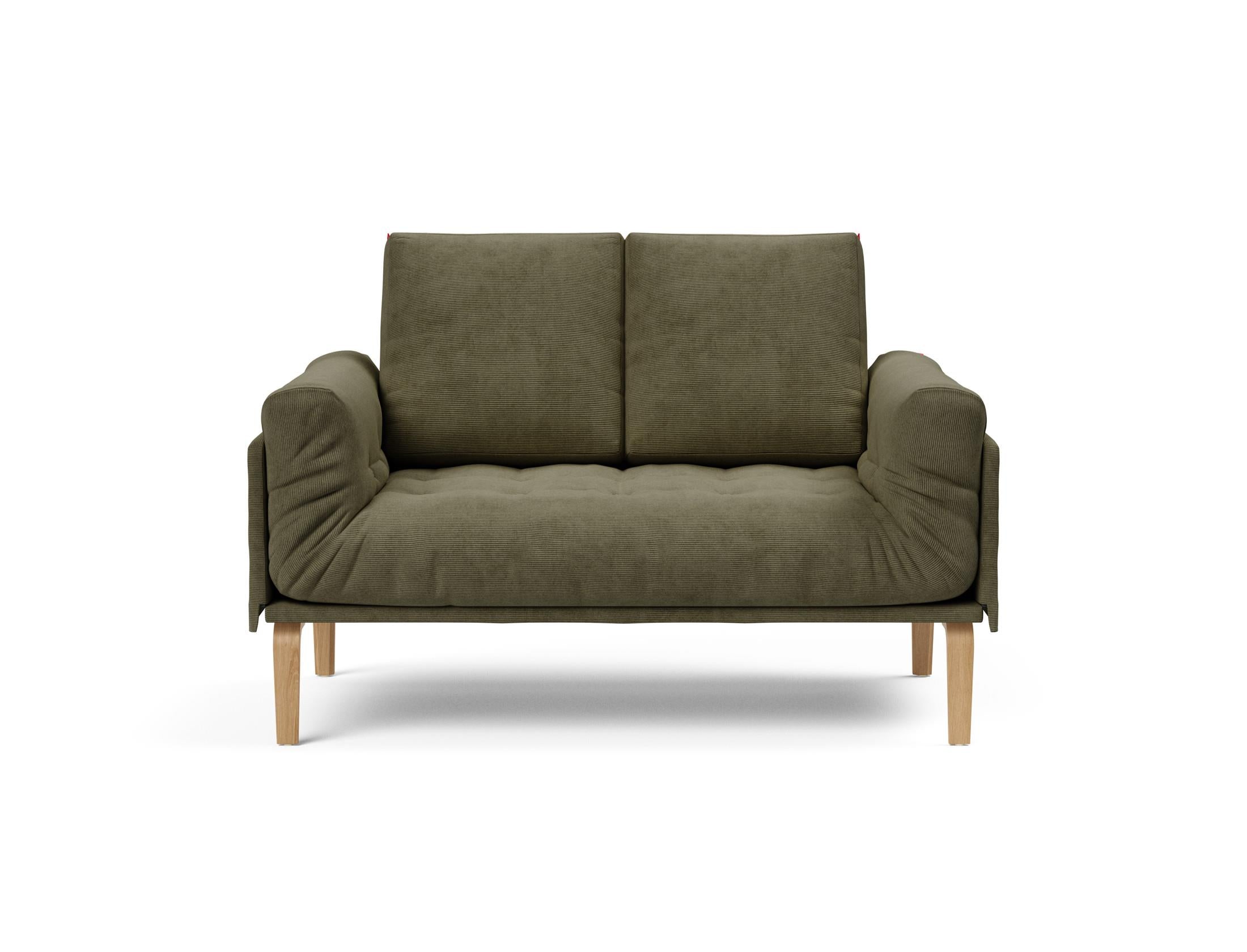 Erleben Sie das Rollo Bow Klappsofa 80 von Innovation Living – ein stilvolles, anpassbares Möbelstück, das Komfort und Funktionalität für kleine Räume vereint.