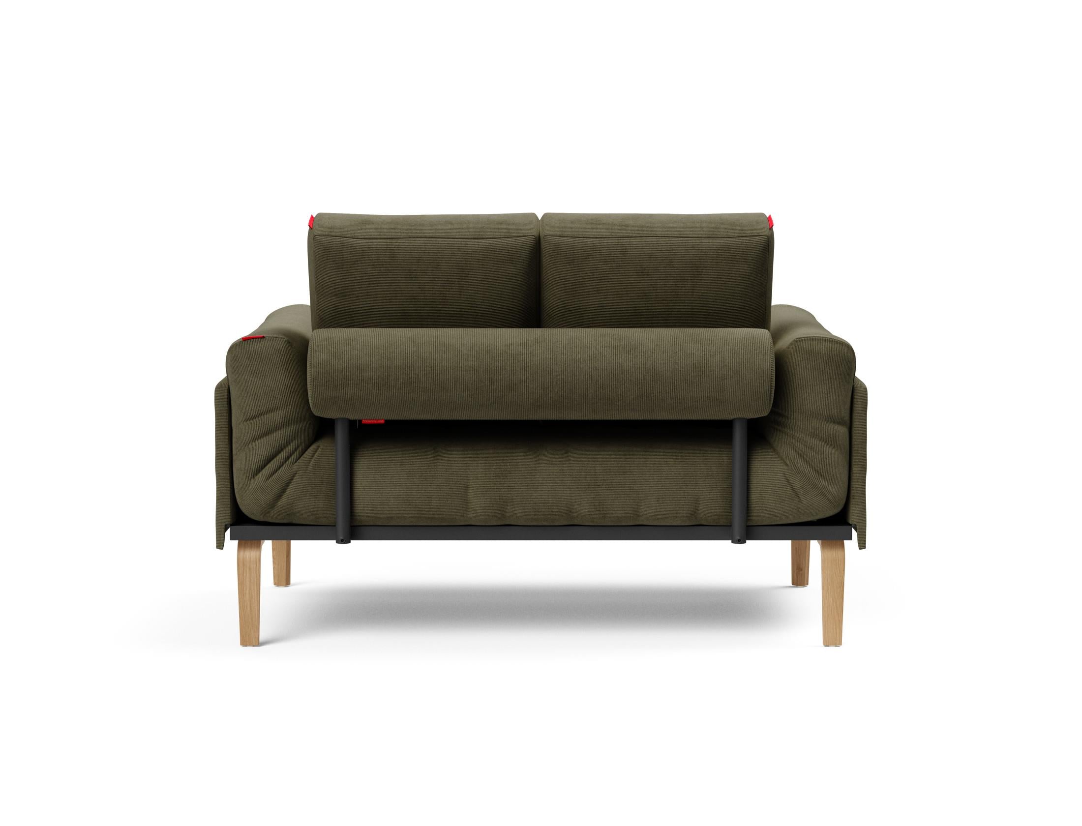 Erleben Sie das Rollo Bow Klappsofa 80 von Innovation Living – ein stilvolles, anpassbares Möbelstück, das Komfort und Funktionalität für kleine Räume vereint.