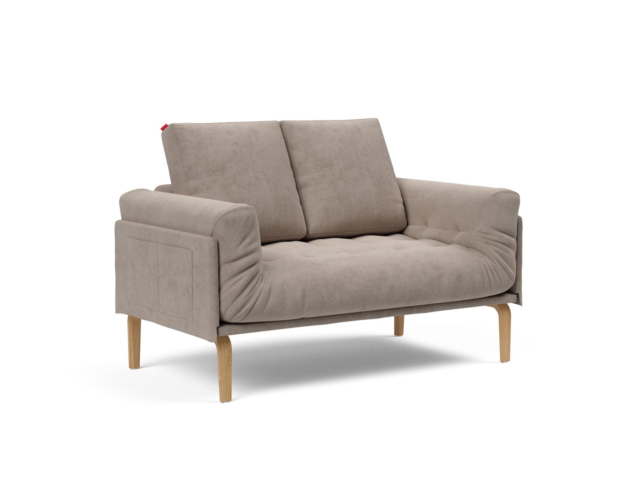 Erleben Sie das Rollo Bow Klappsofa 80 von Innovation Living – ein stilvolles, anpassbares Möbelstück, das Komfort und Funktionalität für kleine Räume vereint.