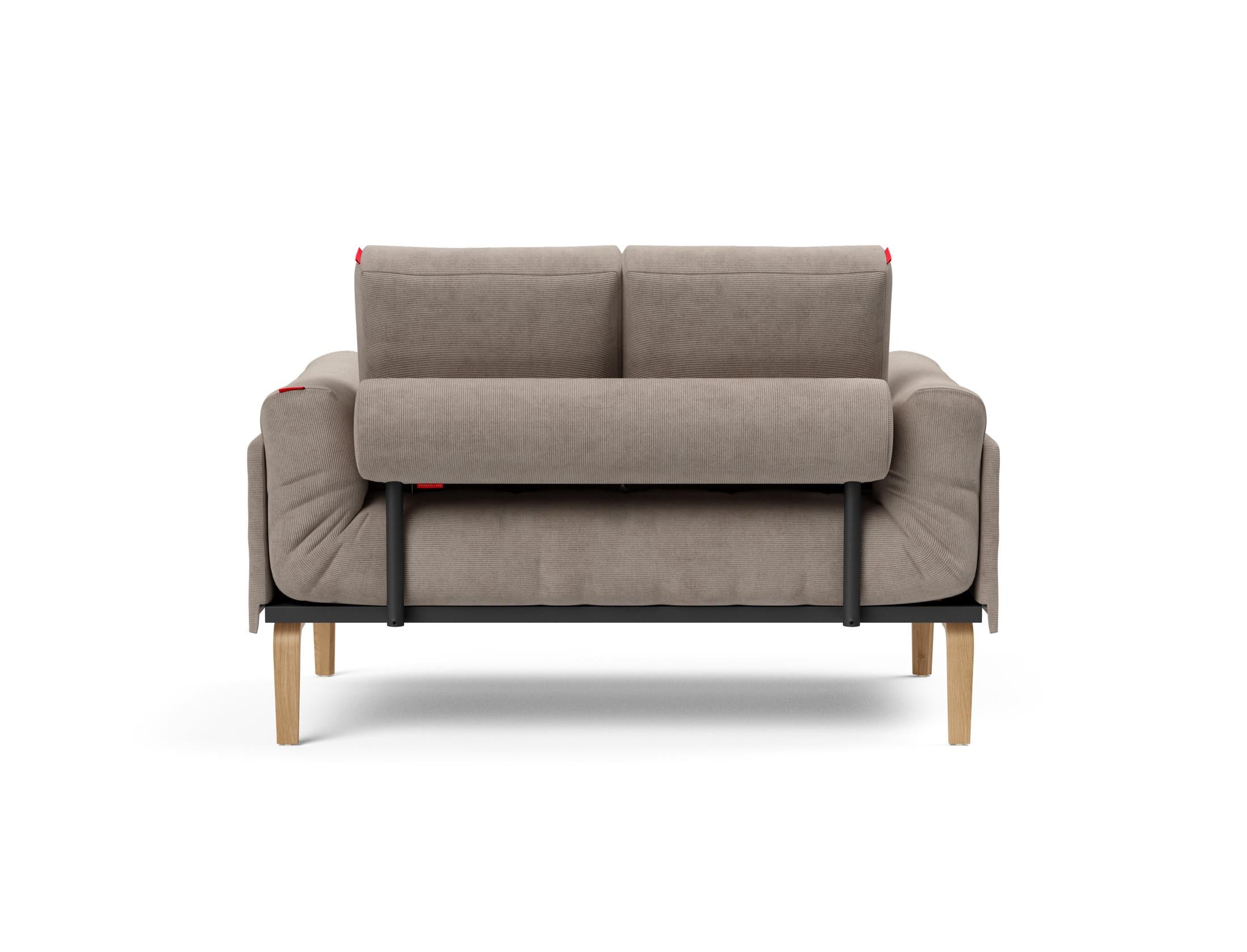 Erleben Sie das Rollo Bow Klappsofa 80 von Innovation Living – ein stilvolles, anpassbares Möbelstück, das Komfort und Funktionalität für kleine Räume vereint.
