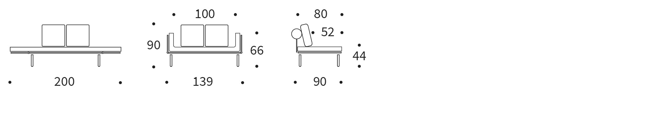 Erleben Sie das Rollo Stem Klappsofa 80 von Innovation Living – ein elegantes, flexibles Möbelstück, das Komfort und Stil für kompakte Wohnräume vereint.