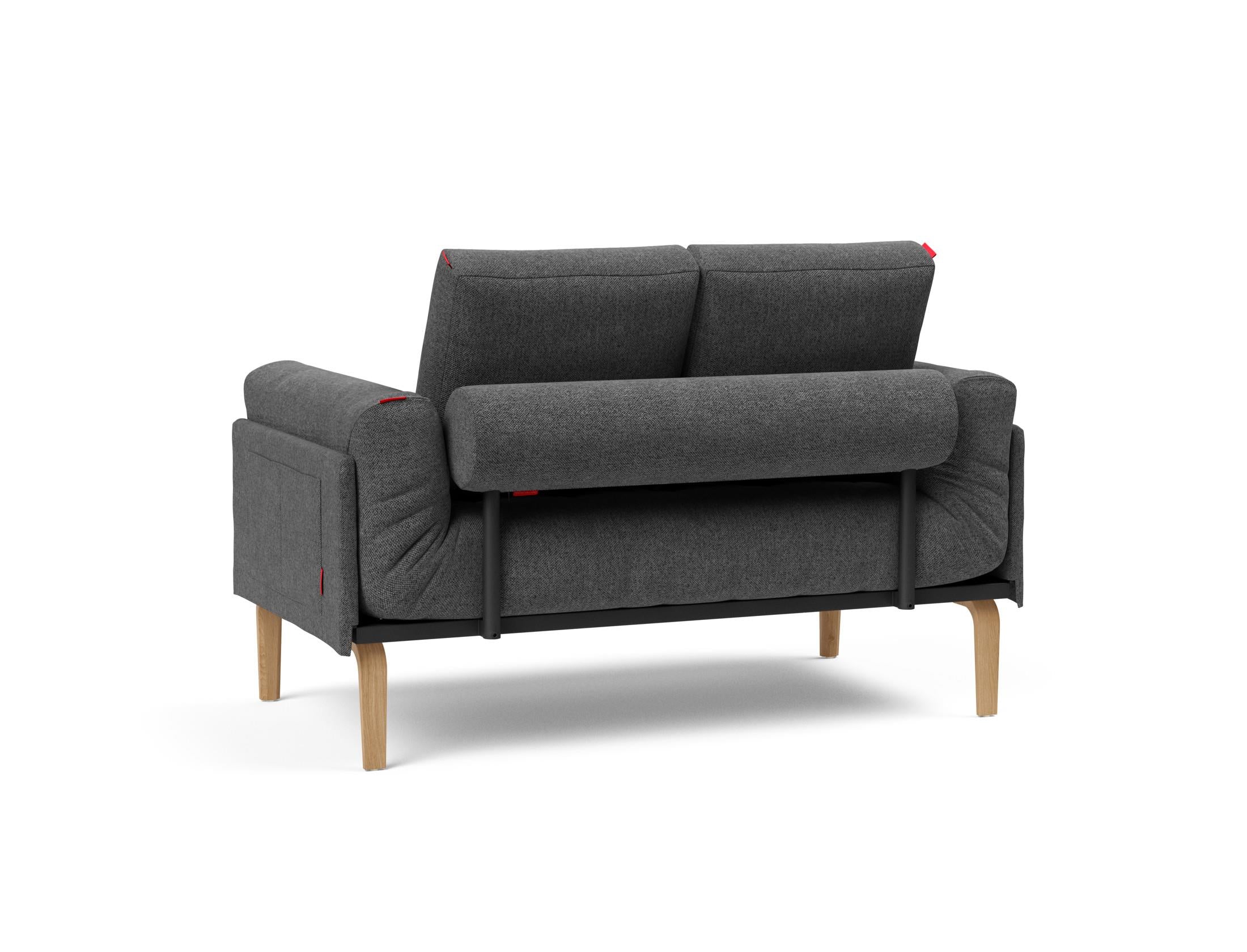 Erleben Sie das Rollo Bow Klappsofa 80 von Innovation Living – ein stilvolles, anpassbares Möbelstück, das Komfort und Funktionalität für kleine Räume vereint.