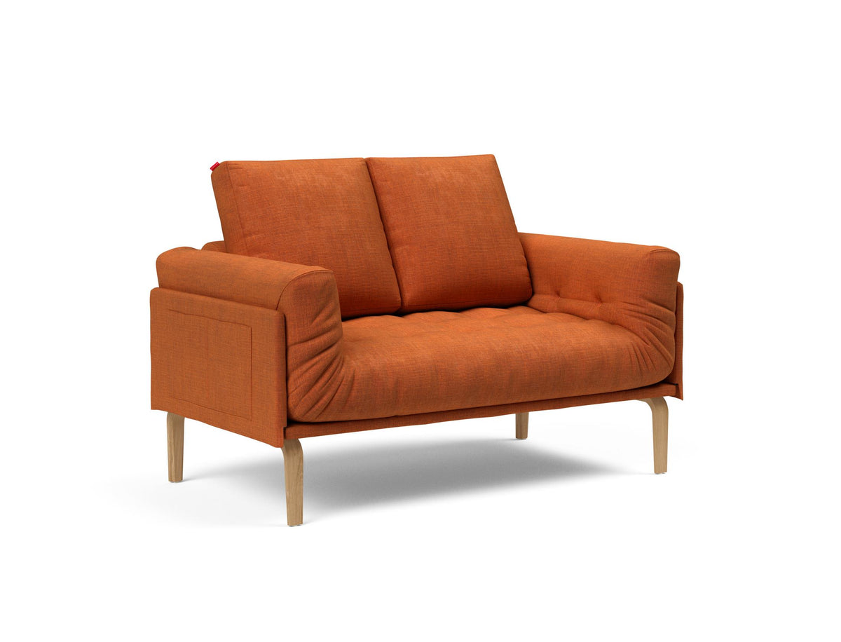 Rollo Bow Klappsofa 80 mit Gestellbezug Spring in 412 Esina Rust Orange präsentiert im Onlineshop von KAQTU Design AG. Bettsofa ist von Innovation Living