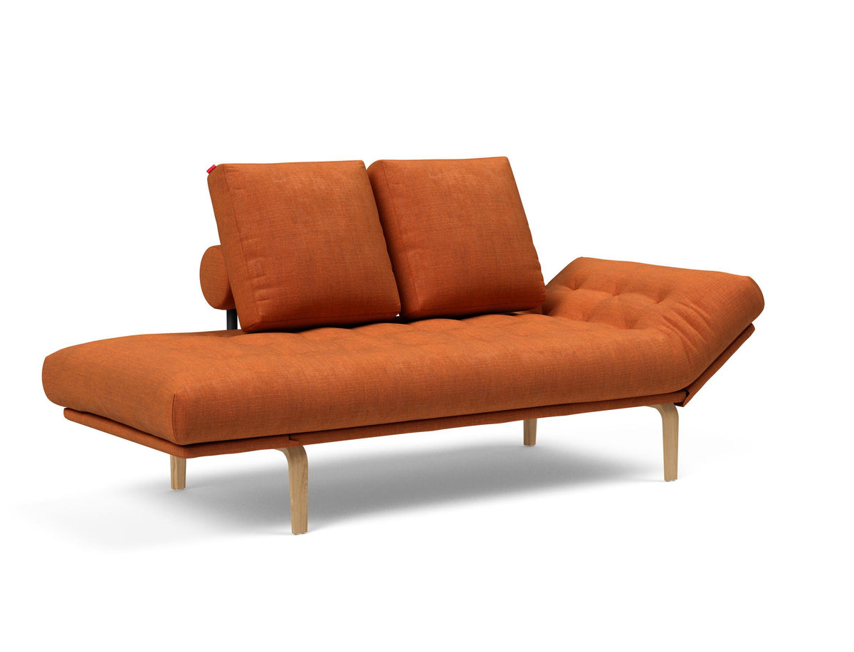 Rollo Bow Klappsofa 80 mit Gestellbezug Spring in 412 Esina Rust Orange präsentiert im Onlineshop von KAQTU Design AG. Bettsofa ist von Innovation Living