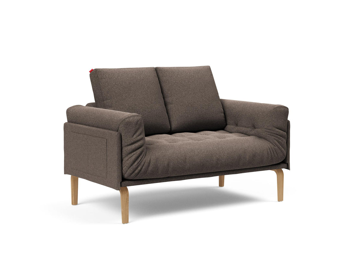 Rollo Bow Klappsofa 80 mit Gestellbezug Spring in 530 Bouclé Taupe präsentiert im Onlineshop von KAQTU Design AG. Bettsofa ist von Innovation Living