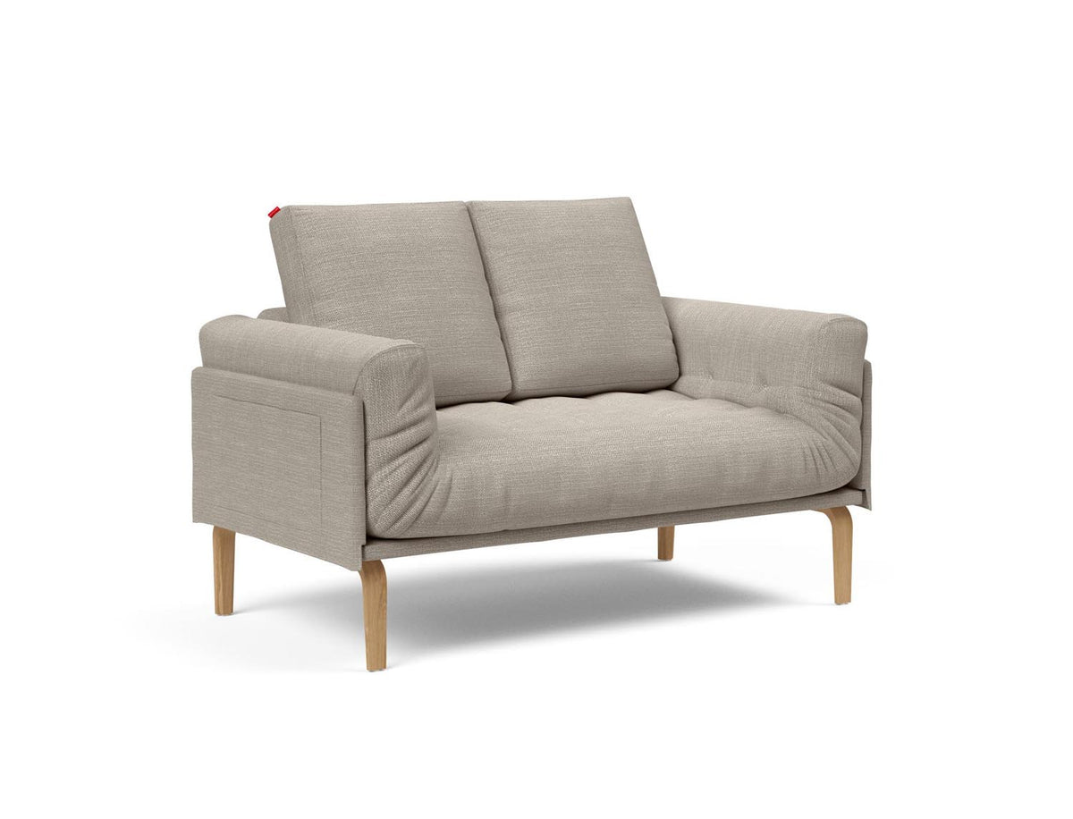Rollo Bow Klappsofa 80 mit Gestellbezug Spring in 579 Kenya Gravel präsentiert im Onlineshop von KAQTU Design AG. Bettsofa ist von Innovation Living