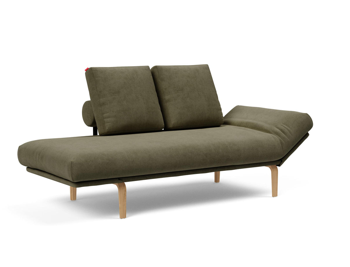 Rollo Bow Klappsofa 80 mit Cover und Gestellbezug Spring in 316 Cordufine Pine Green präsentiert im Onlineshop von KAQTU Design AG. Bettsofa ist von Innovation Living