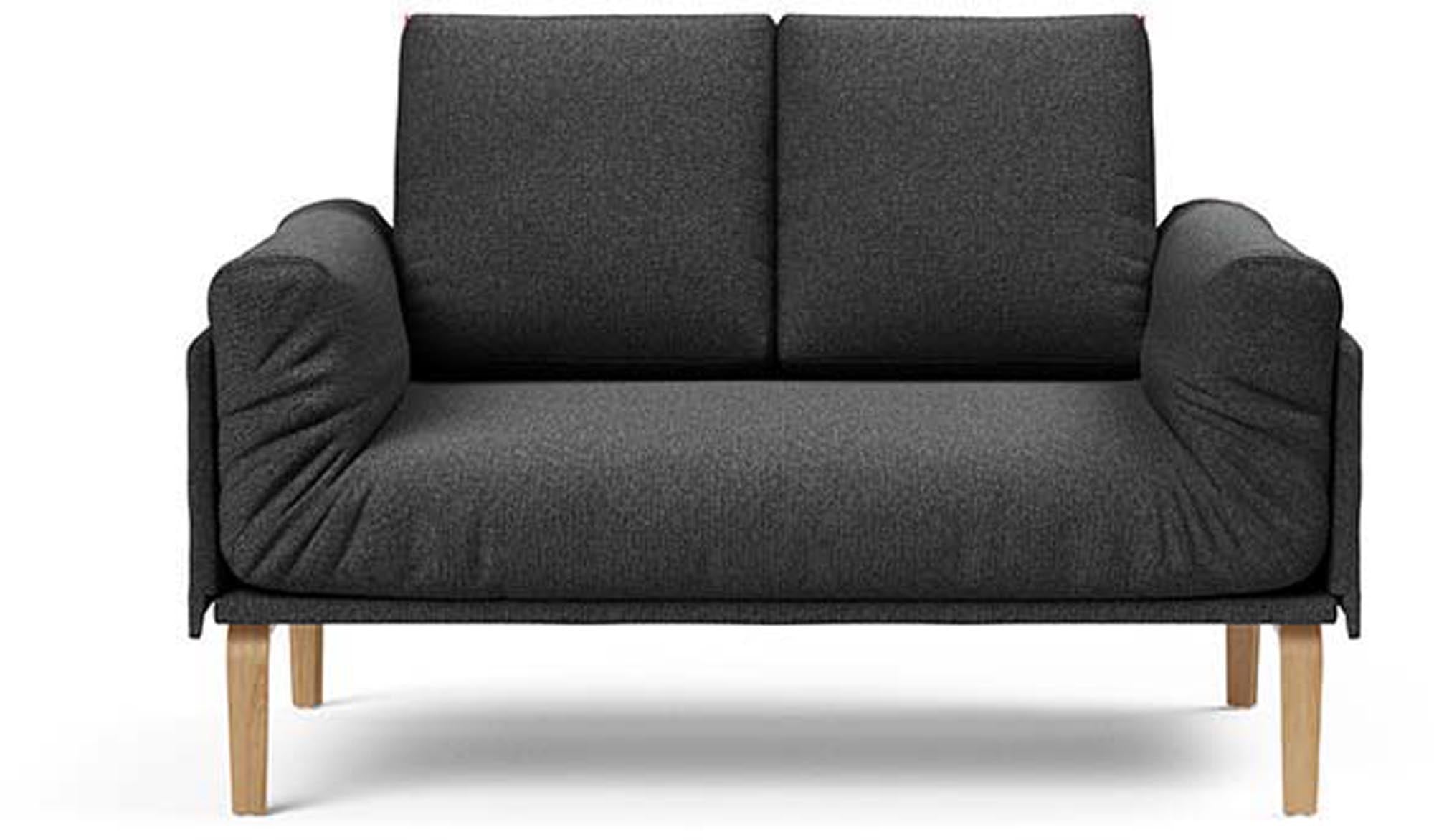 Erleben Sie das Rollo Bow Klappsofa 80 von Innovation Living – ein elegantes Möbelstück mit dem einzigartigen Cover Spring für höchsten Sitzkomfort und Vielseitigkeit.