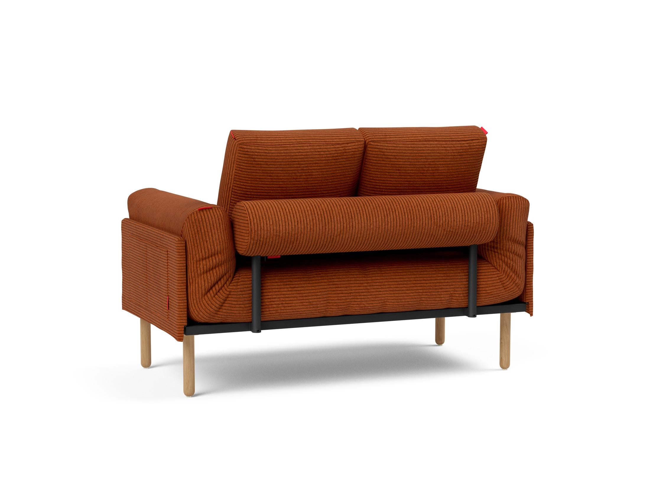 Erleben Sie das Rollo Stem Klappsofa 80 – ein multifunktionales Möbelstück, das Stil, Komfort und Anpassungsfähigkeit für Ihr Zuhause bietet.