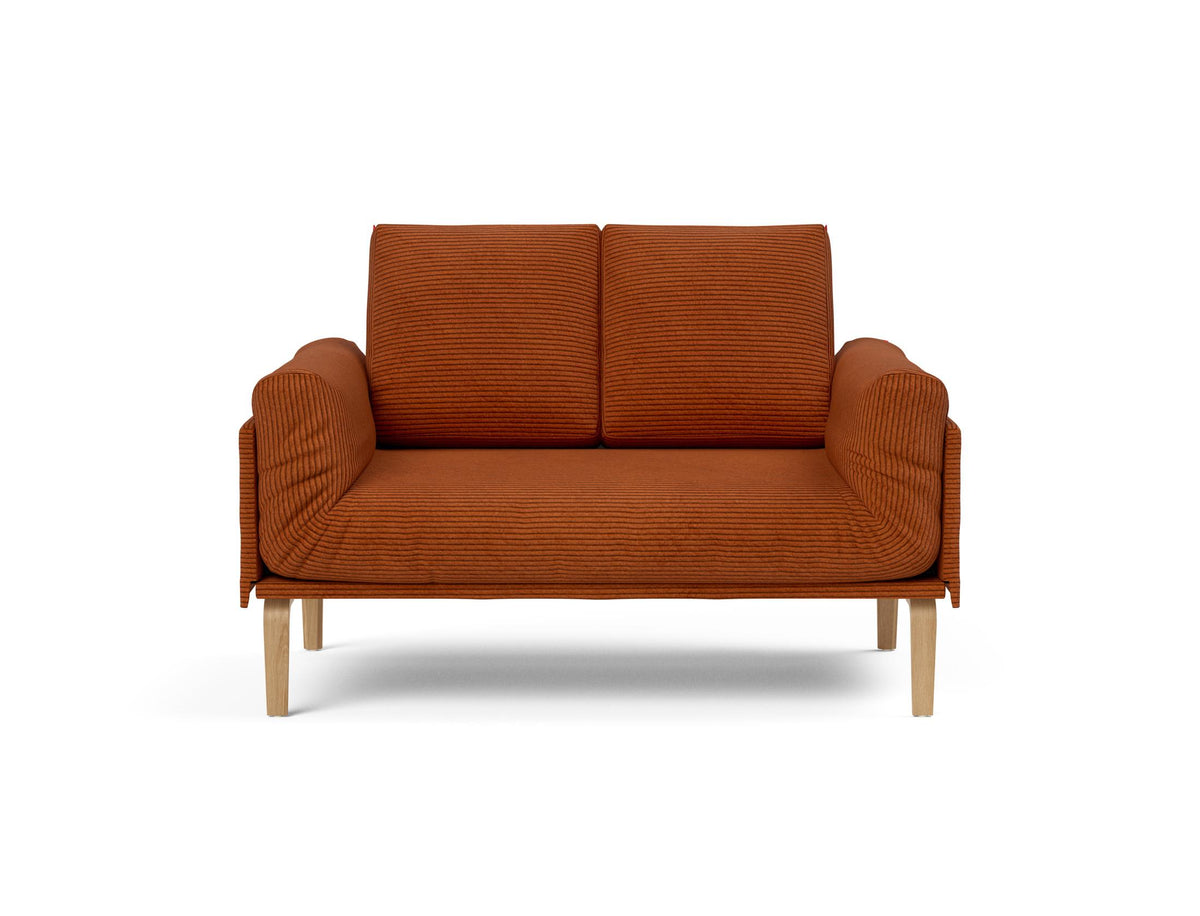 Rollo Bow Klappsofa 80 mit Cover und Gestellbezug Spring in 595 Corduroy Burnt Orange präsentiert im Onlineshop von KAQTU Design AG. Bettsofa ist von Innovation Living