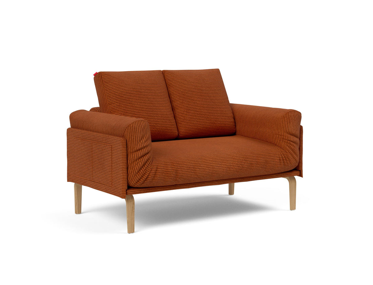 Rollo Bow Klappsofa 80 mit Cover und Gestellbezug Spring in 595 Corduroy Burnt Orange präsentiert im Onlineshop von KAQTU Design AG. Bettsofa ist von Innovation Living