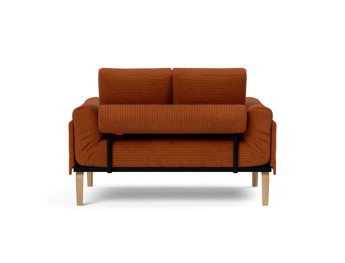 Rollo Bow Klappsofa 80 mit Cover und Gestellbezug Spring in 595 Corduroy Burnt Orange präsentiert im Onlineshop von KAQTU Design AG. Bettsofa ist von Innovation Living