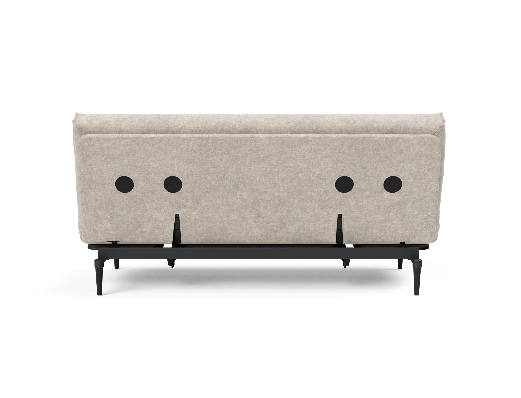 Erleben Sie das stilvolle Colpus Bettsofa 140 Nordic Cover in Eiche schwarz – die perfekte Kombination aus skandinavischem Design und praktischer Funktionalität.