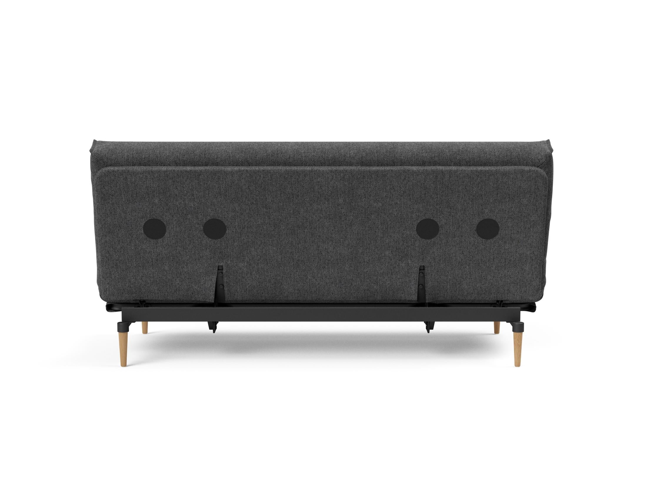 Erleben Sie das Colpus Bettsofa 140 Nordic Cover von Innovation Living – ein elegantes Möbelstück mit Soft Spring Matratze für höchsten Schlafkomfort und praktischen, abnehmbaren Bezug.