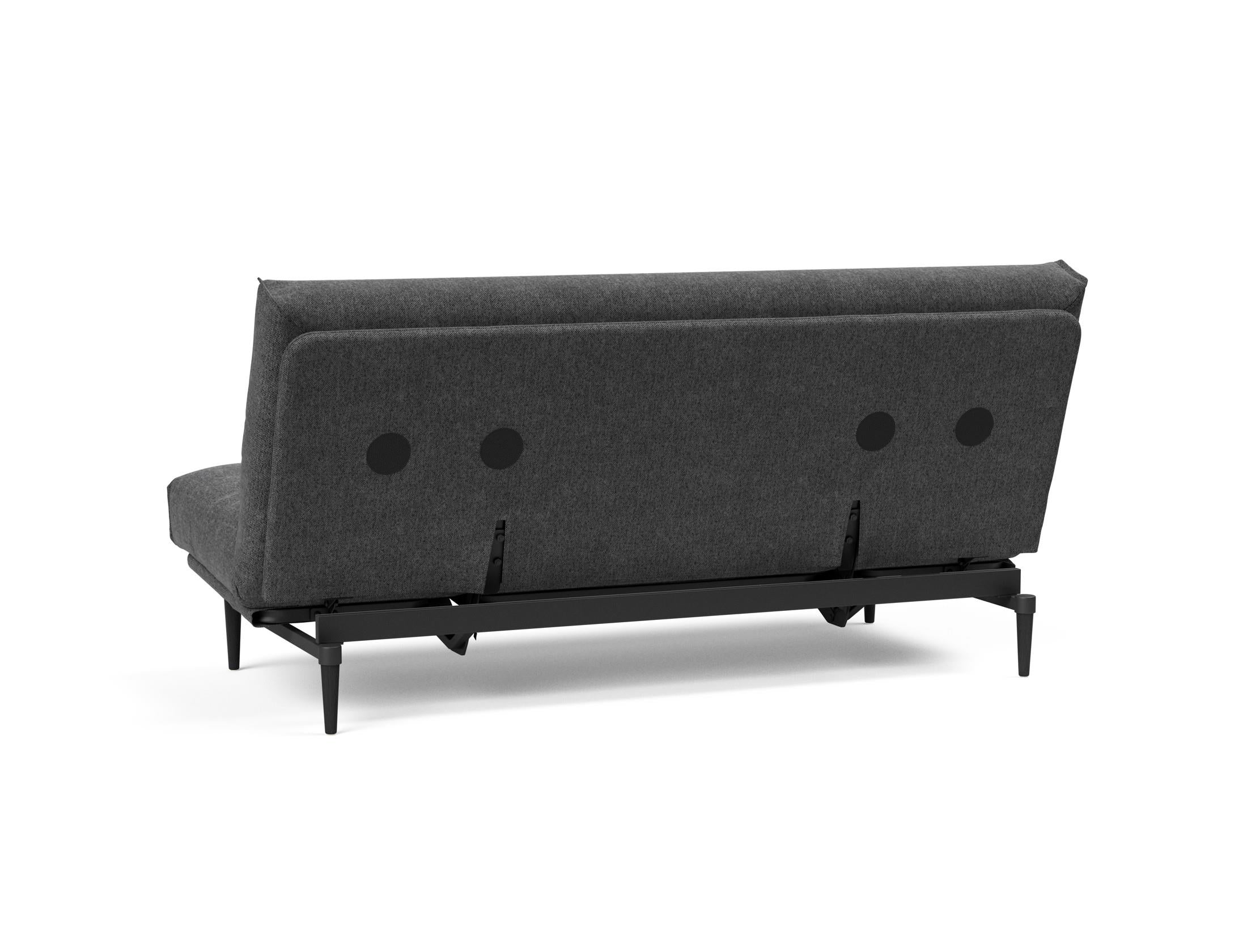 Erleben Sie das Colpus Bettsofa 140 Nordic Cover in elegantem Eiche schwarz. Multifunktional, mit Soft Spring Matratze für höchsten Schlafkomfort.