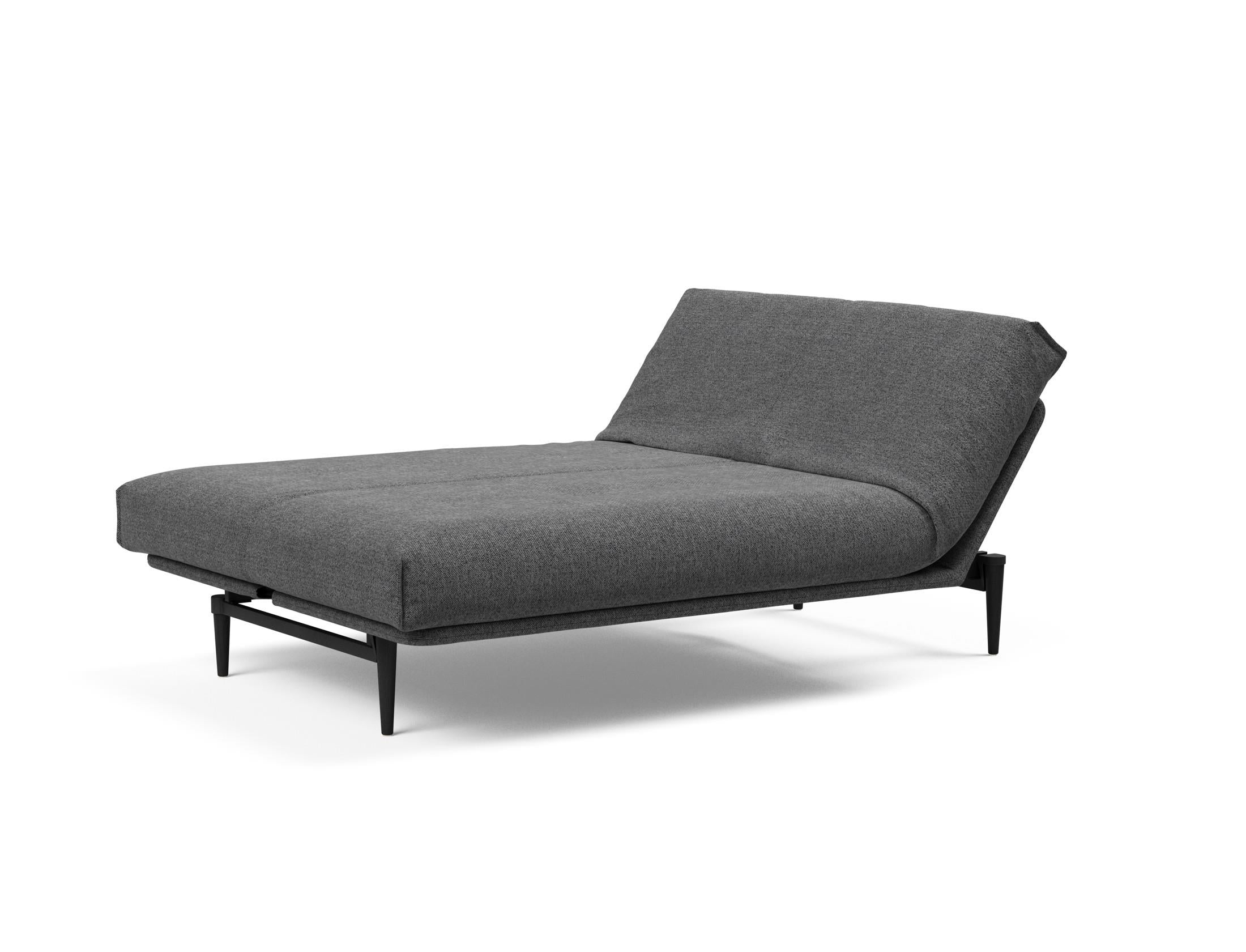 Erleben Sie das Colpus Bettsofa 140 Nordic Cover in elegantem Eiche schwarz. Multifunktional, mit Soft Spring Matratze für höchsten Schlafkomfort.