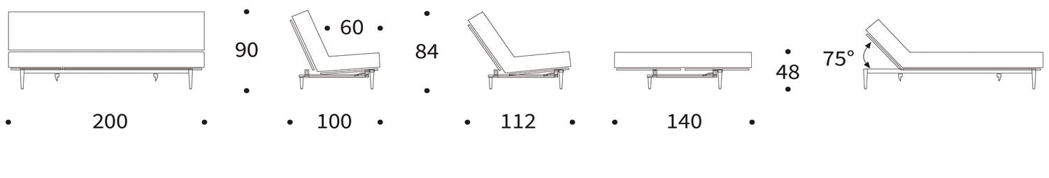 Entdecken Sie das Colpus Bettsofa 140 Nordic Cover in elegantem Eiche schwarz. Modernes Design und vielseitige Nutzung für jeden Raum.