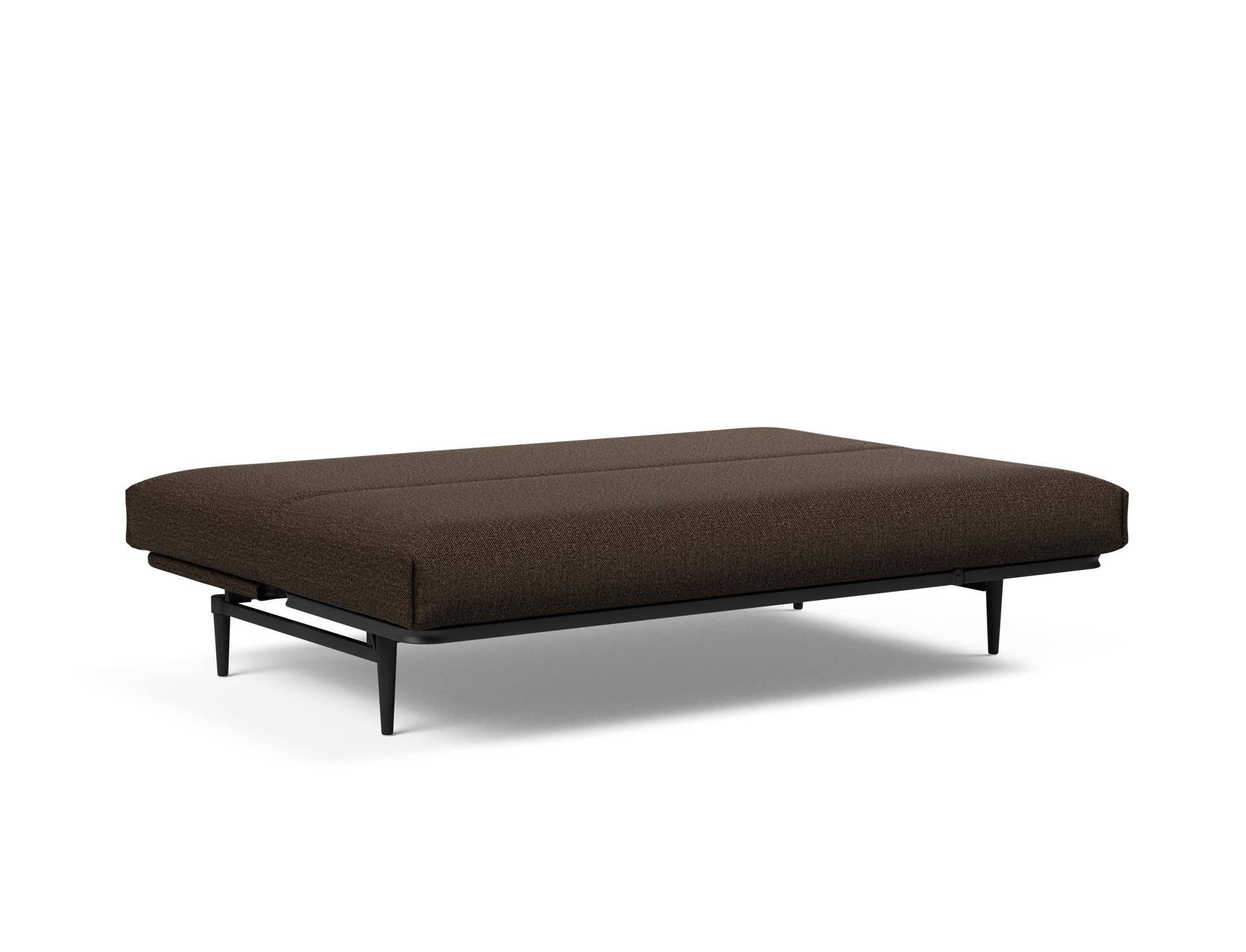 Erleben Sie das Colpus Bettsofa 140 Nordic Cover in stilvollem Eiche schwarz. Funktionalität trifft auf skandinavisches Design für Ihr Zuhause.