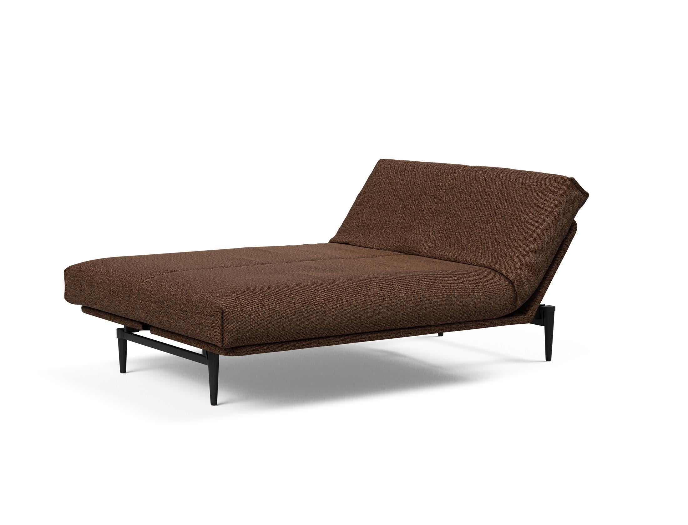 Erleben Sie das Colpus Bettsofa 140 Nordic Cover in elegantem Eiche schwarz. Multifunktional, mit Soft Spring Matratze für höchsten Schlafkomfort.