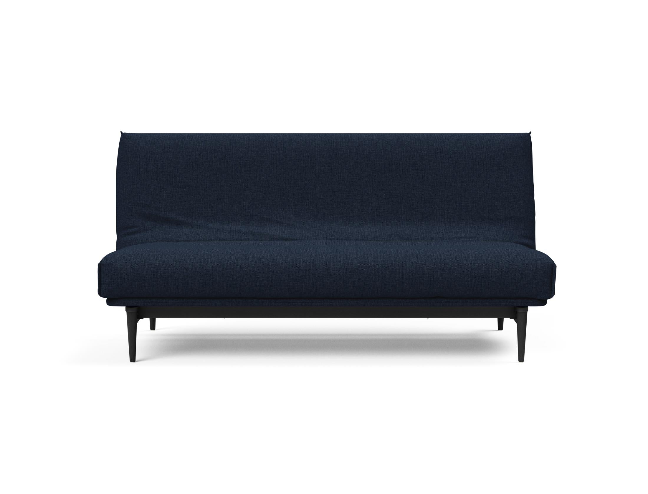 Stylisches Colpus Bettsofa 140 Nordic Cover in Eiche schwarz, ausgestattet mit Soft Spring Gestellbezug für optimalen Komfort.