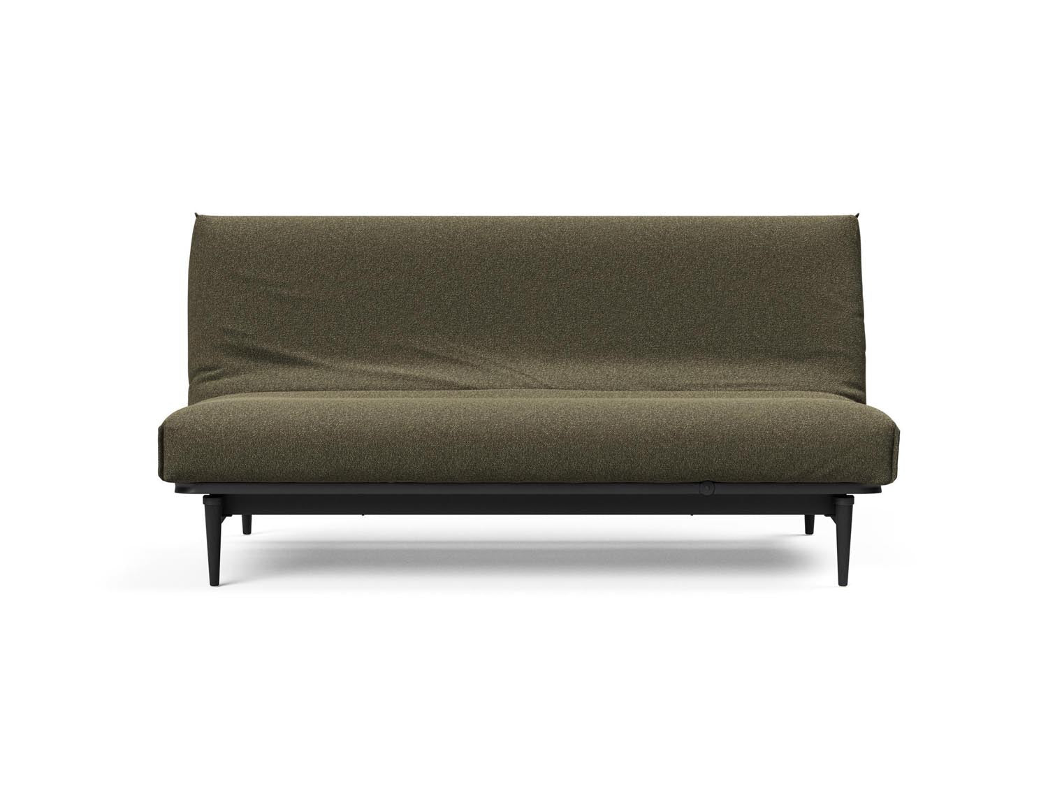 Modernes Bettsofa Colpus 140 in schwarzer Eiche mit Nordic Cover, ideal für gemütliche Abende und stilvolle Einrichtung.